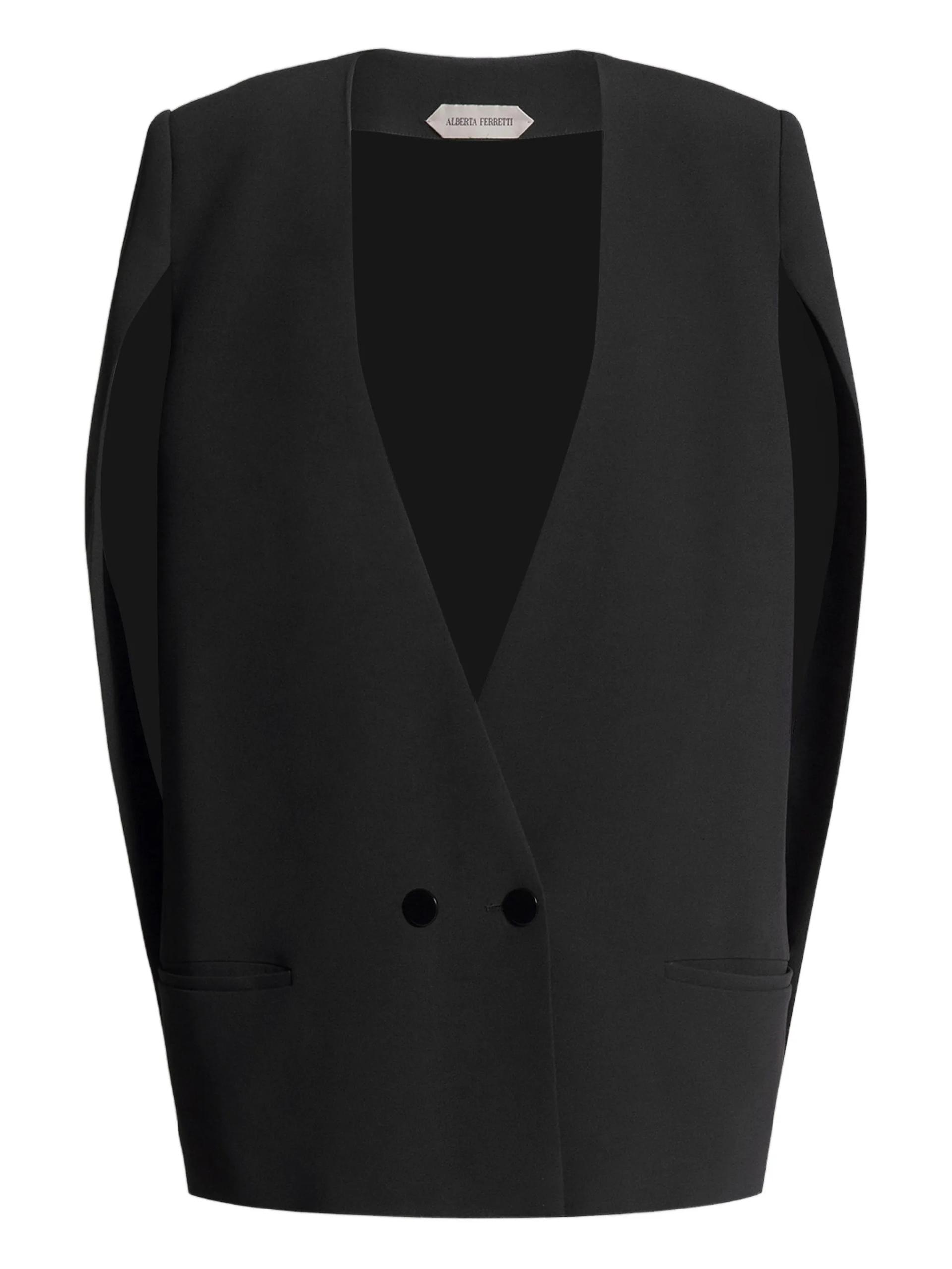 alberta ferretti giacca black vi ac ea top - women