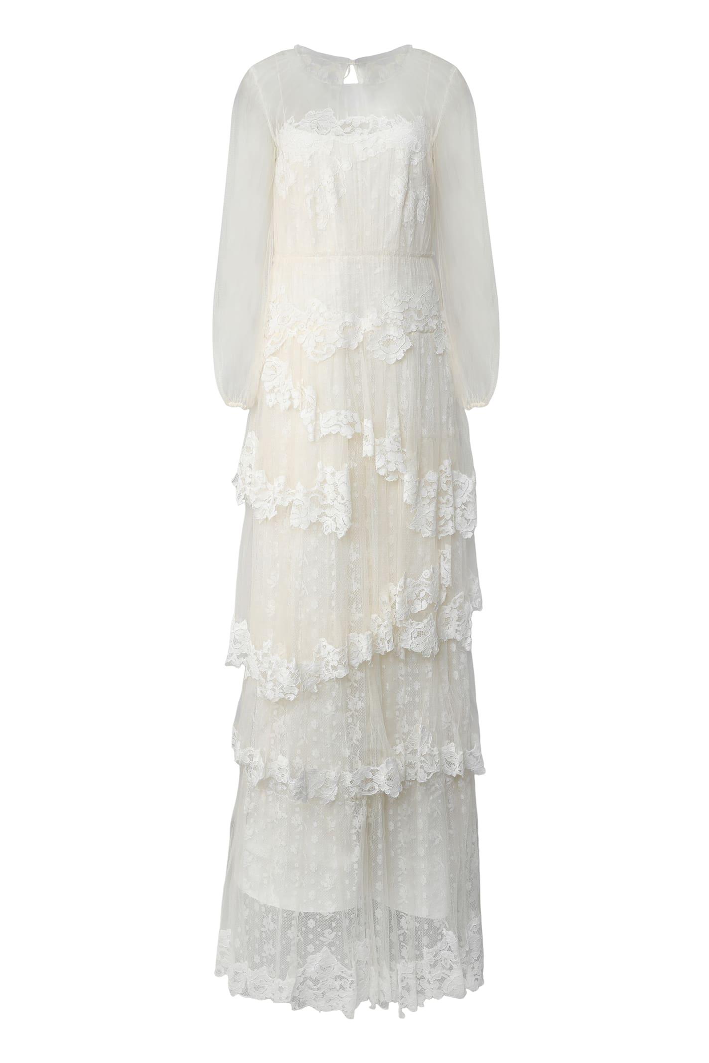 alberta ferretti i live in silk with lace inserts.