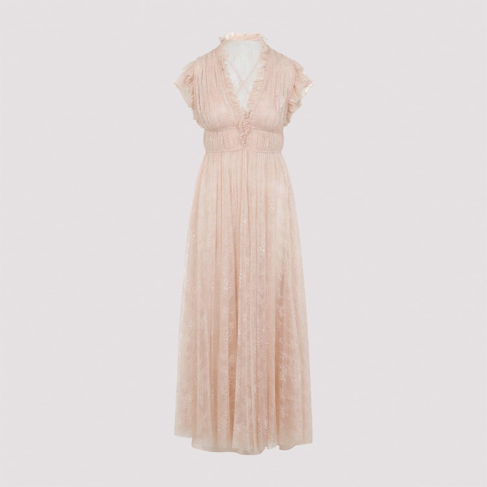 alberta ferretti lace long dress