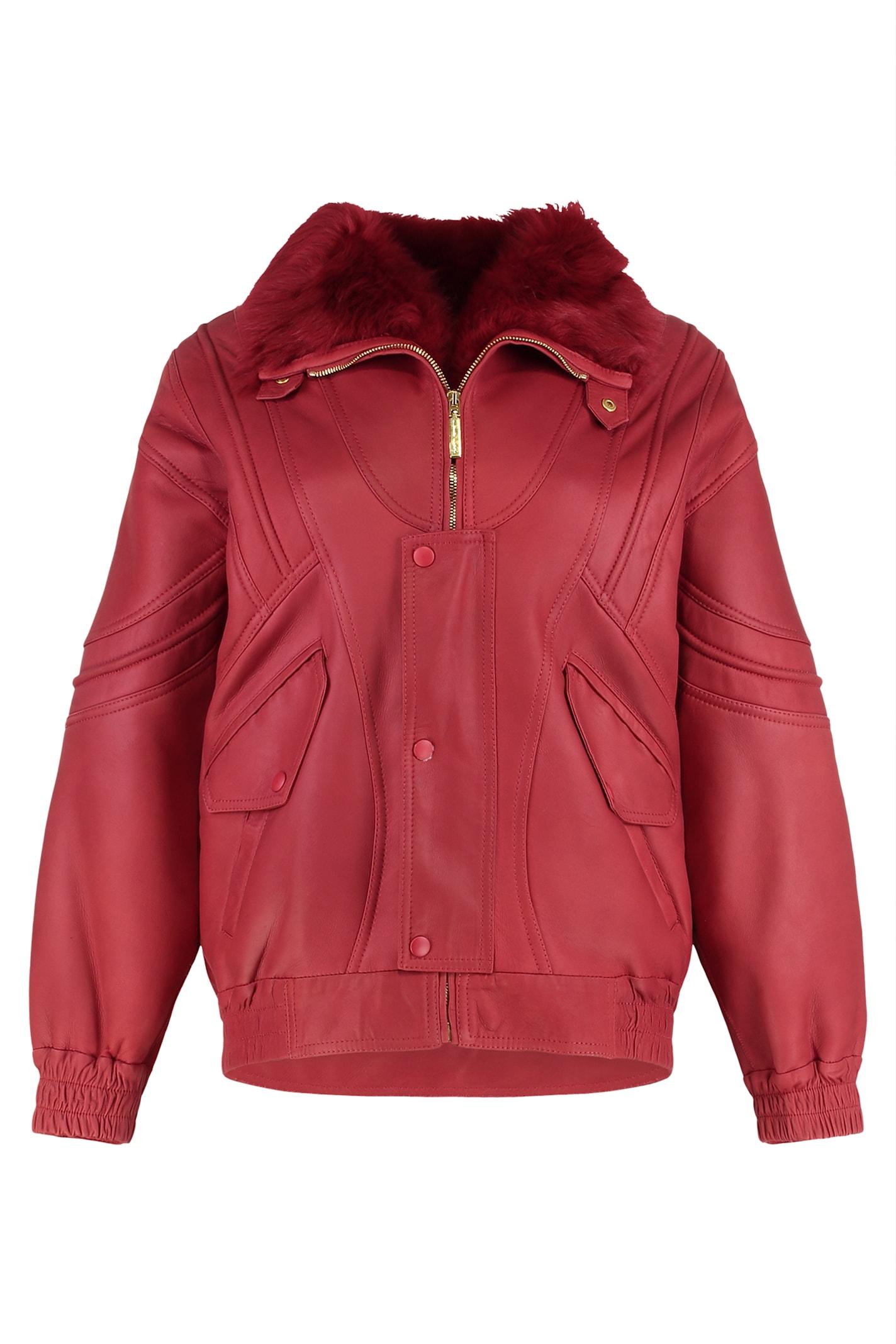 alberta ferretti leather jacket