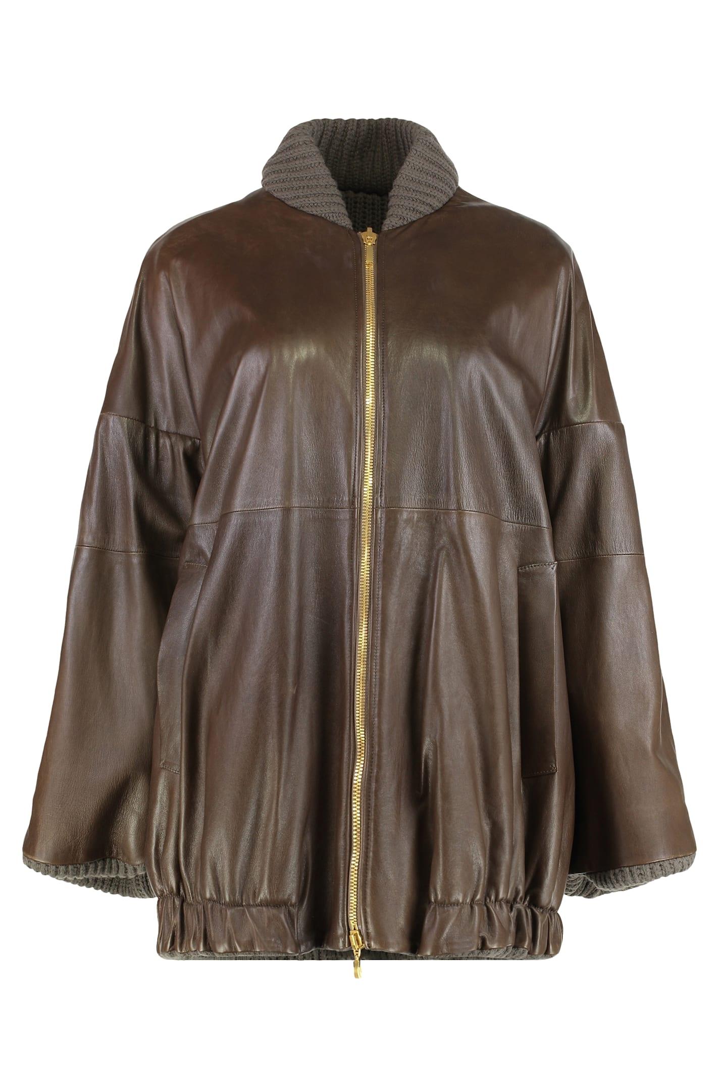alberta ferretti leather jacket