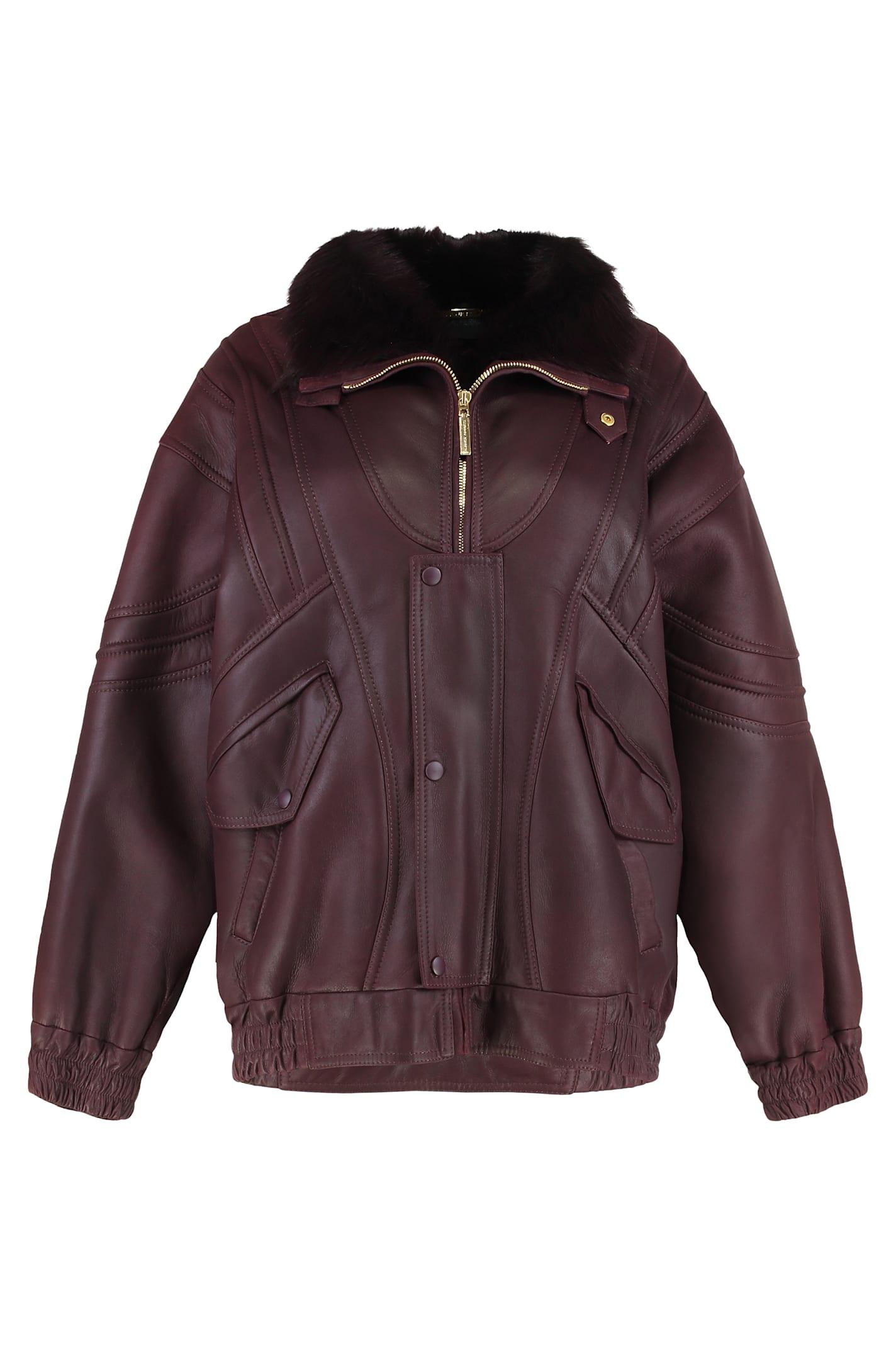 alberta ferretti leather jacket