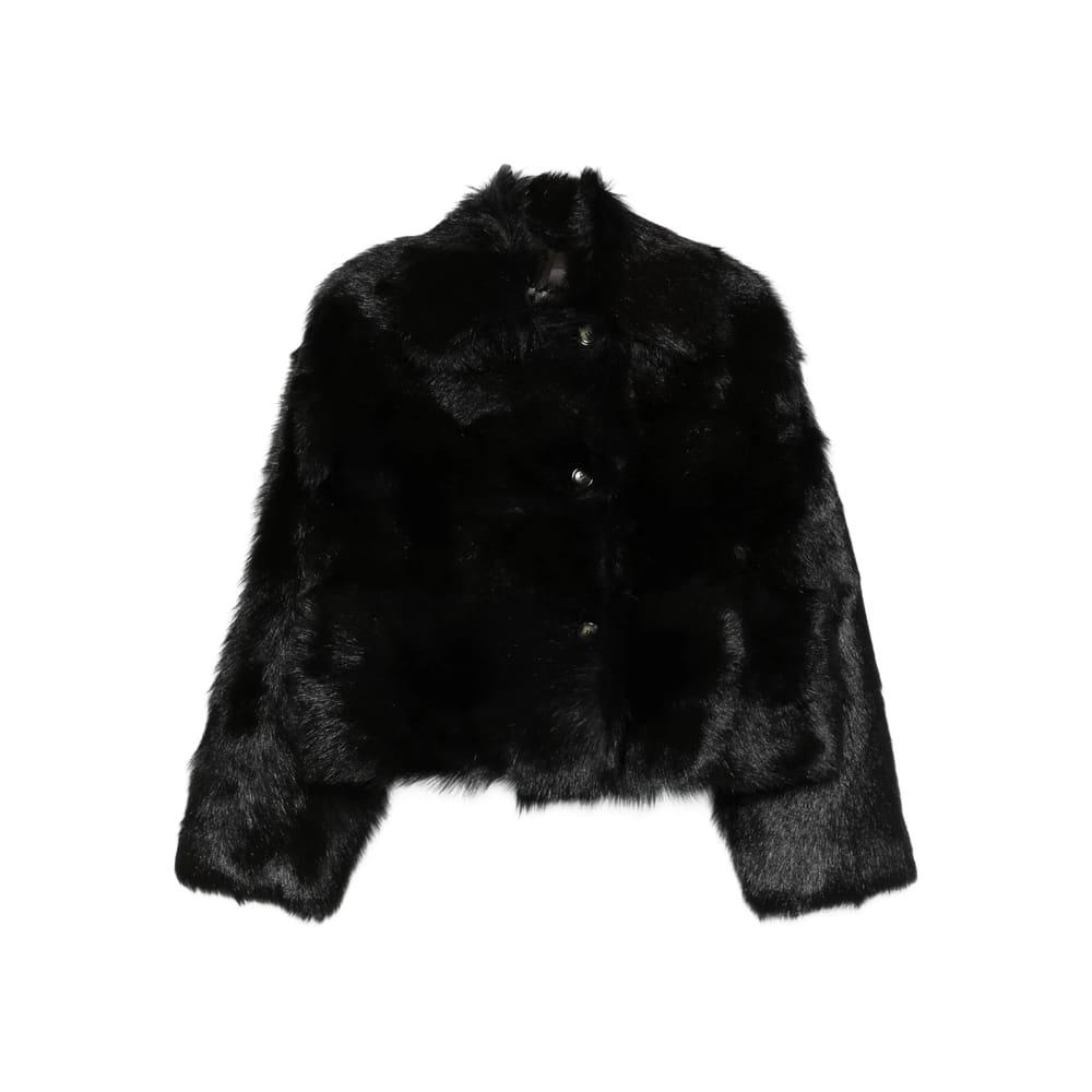 alberta ferretti leather outerwear