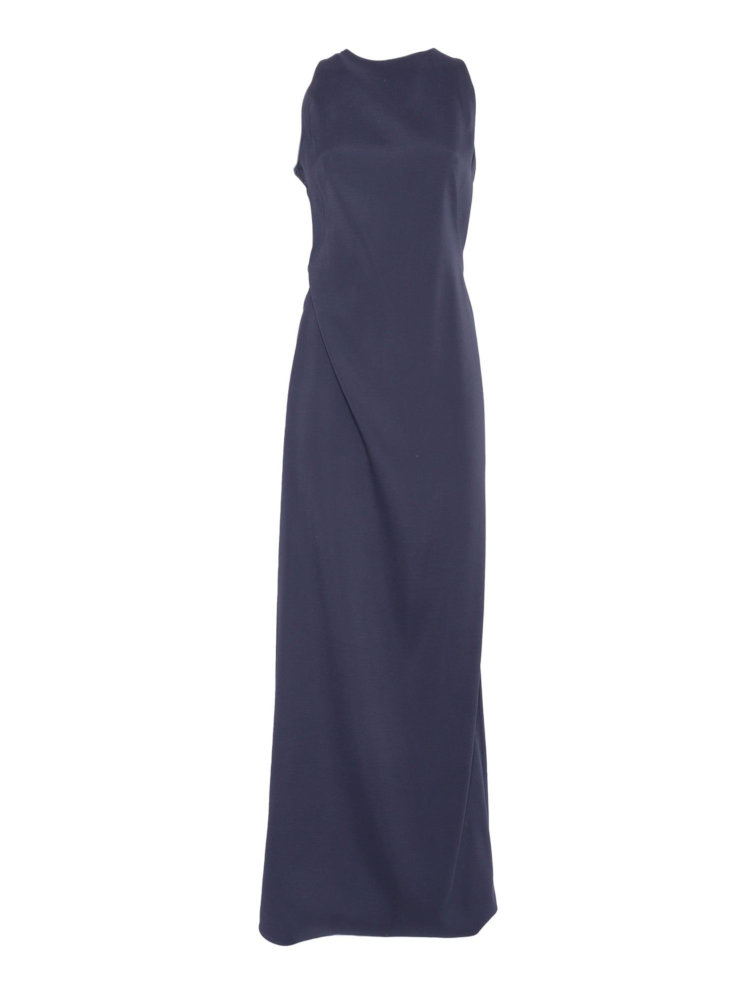 alberta ferretti long blue dress