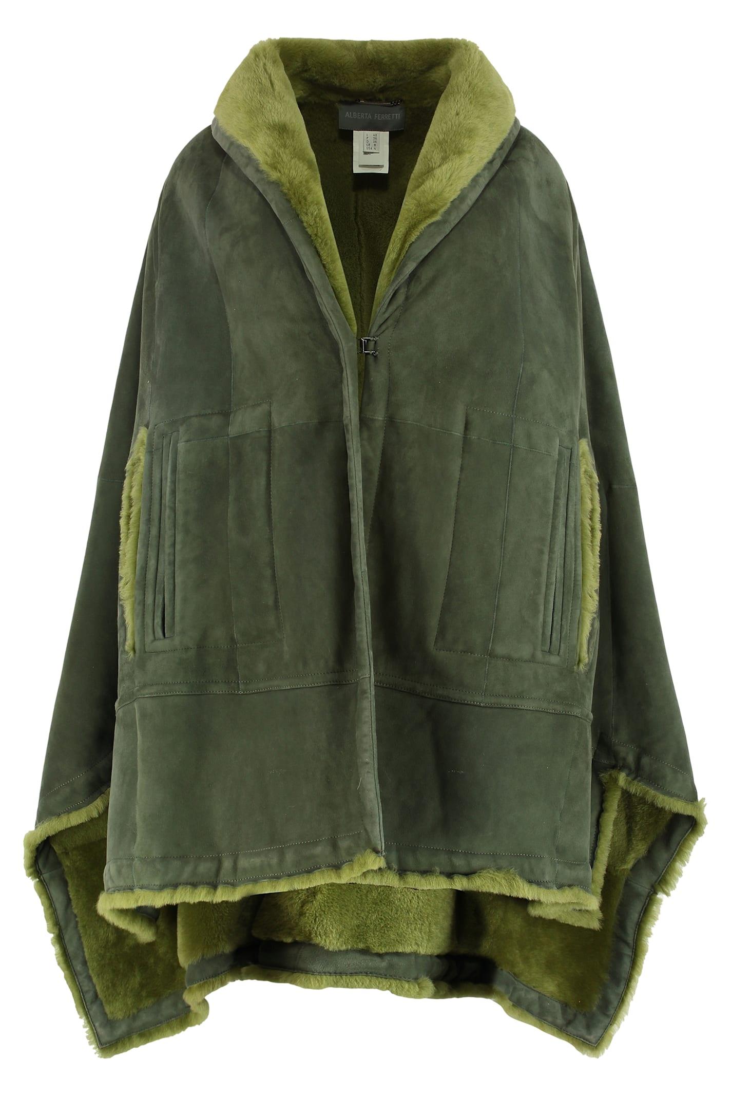 alberta ferretti manteau en peau de mouton