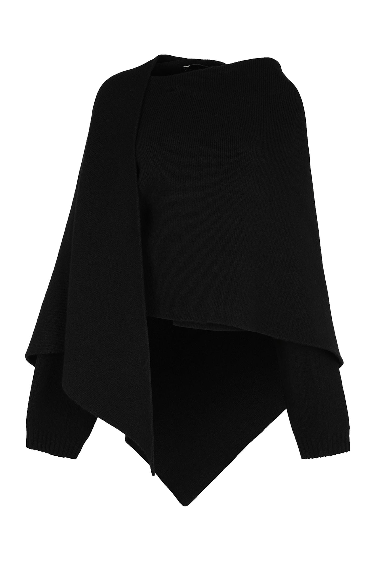alberta ferretti merino wool and cashmere cape