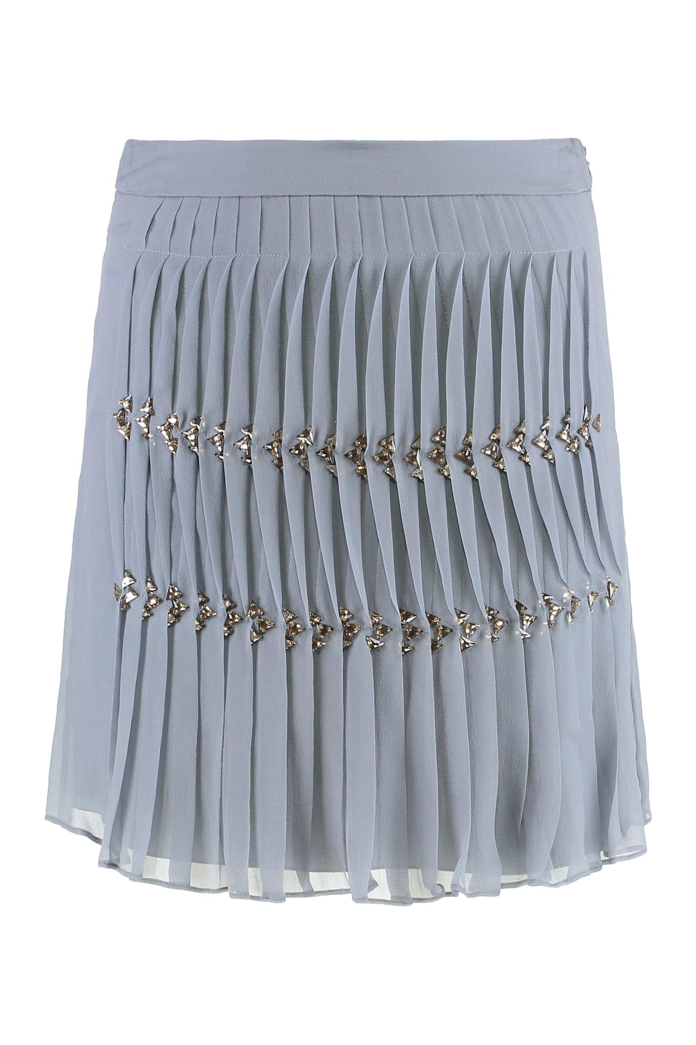 alberta ferretti mini skirt with rhinestones