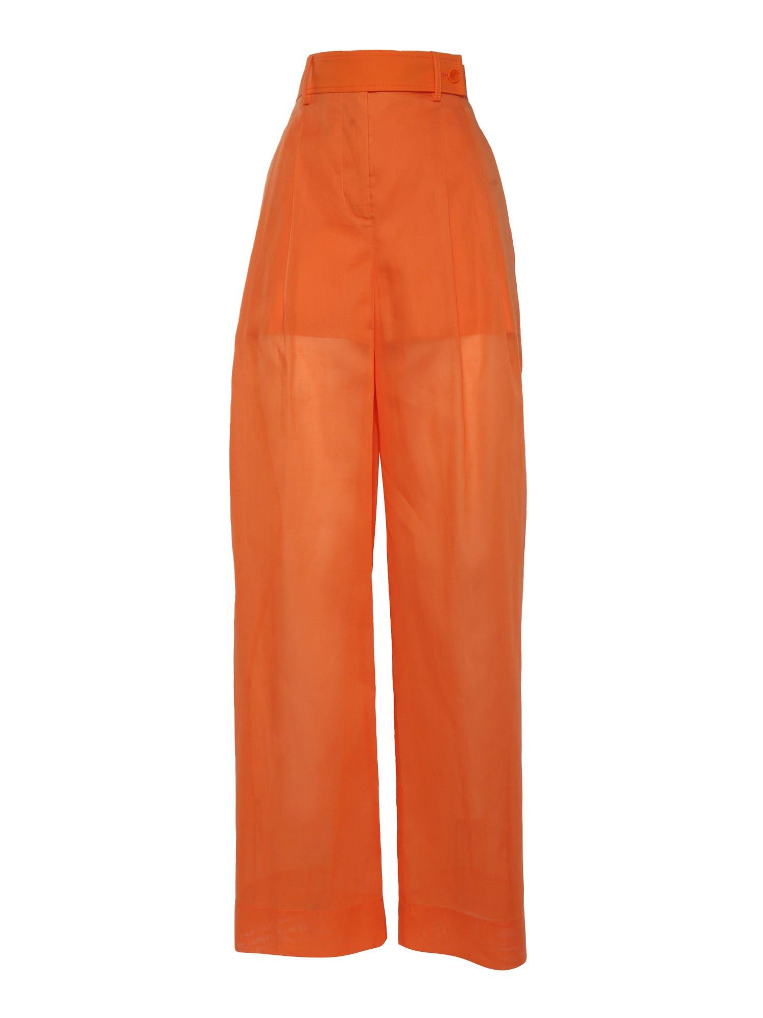 alberta ferretti orange pants