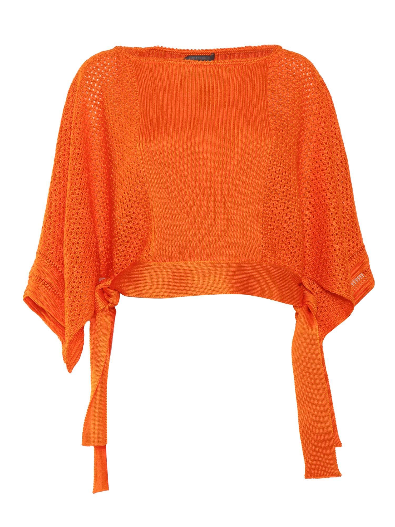 alberta ferretti orange sweater