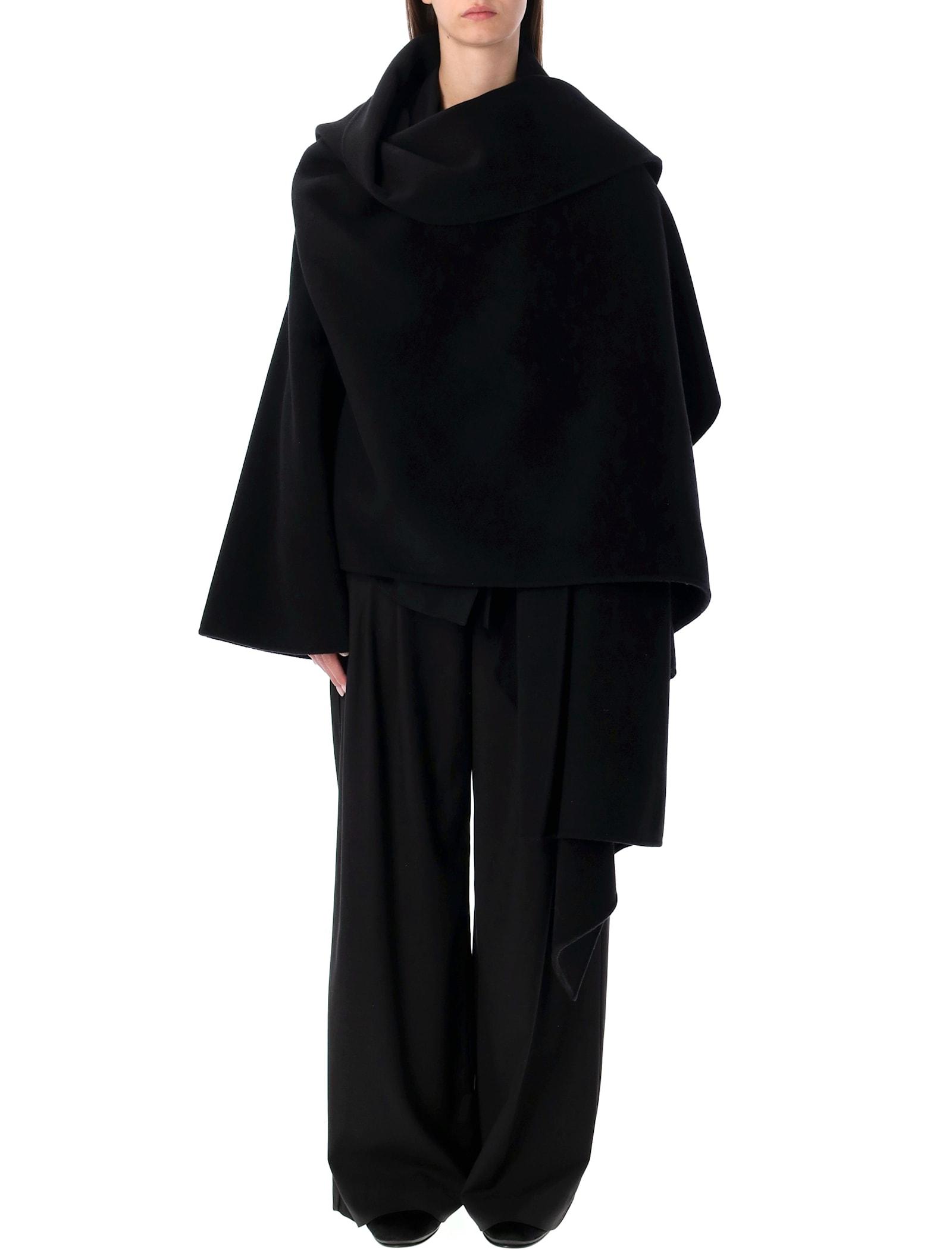 alberta ferretti oversized wool and cashmere cape