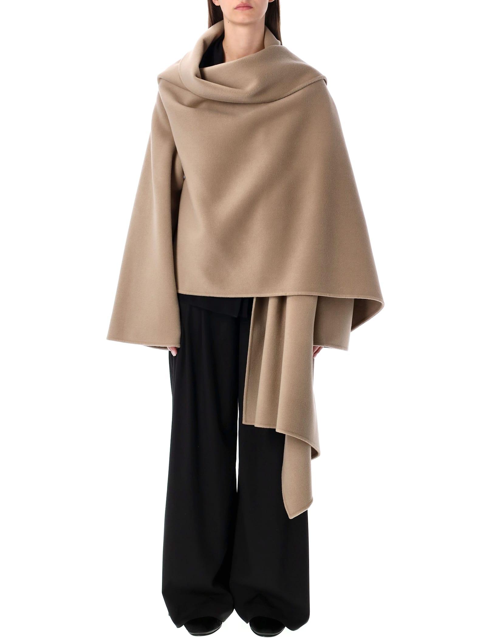 alberta ferretti oversized wool and cashmere cape