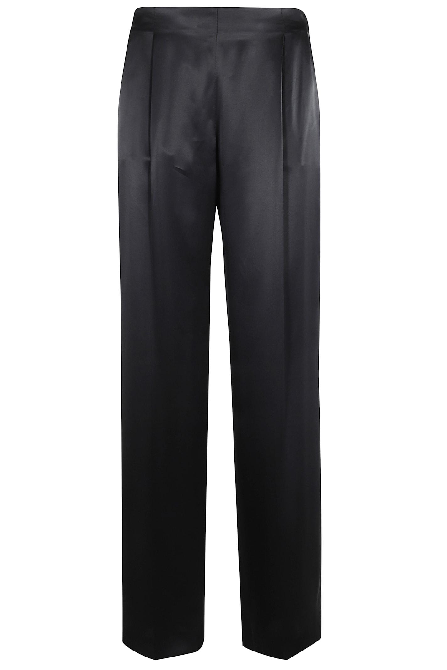 alberta ferretti pantalone raso lucido