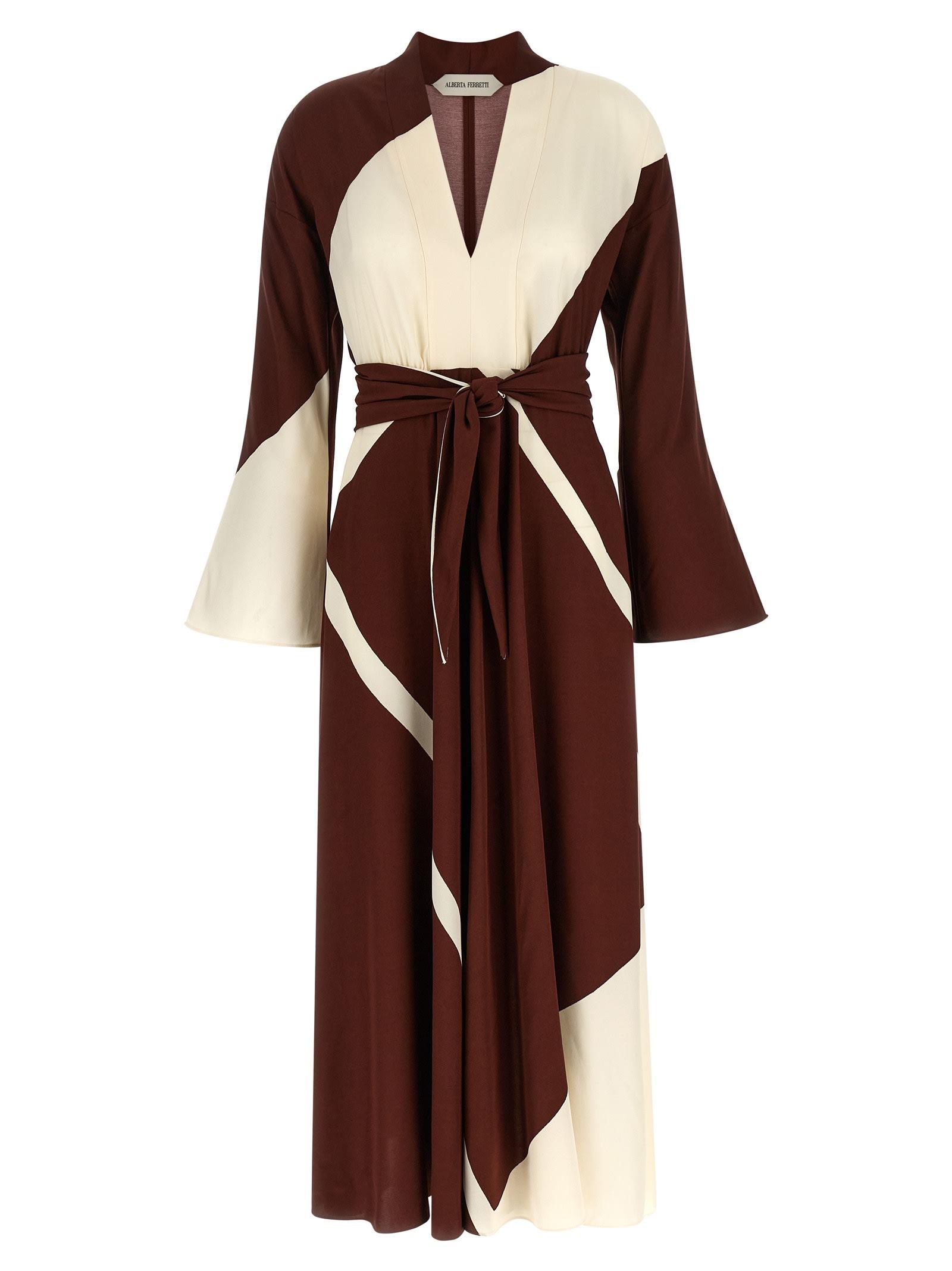 alberta ferretti printed dress