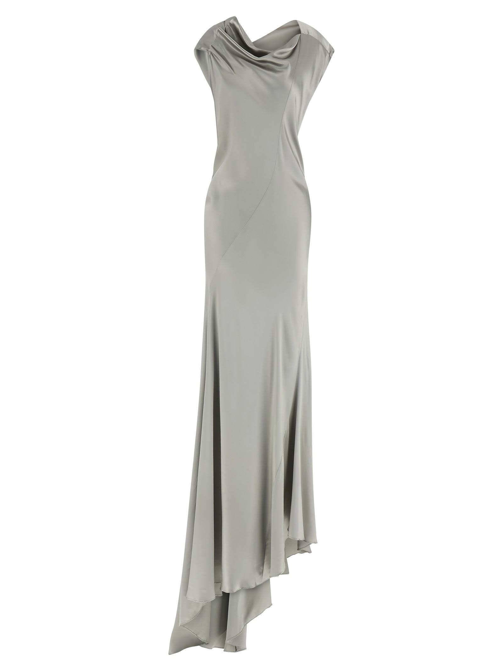 alberta ferretti satin dress
