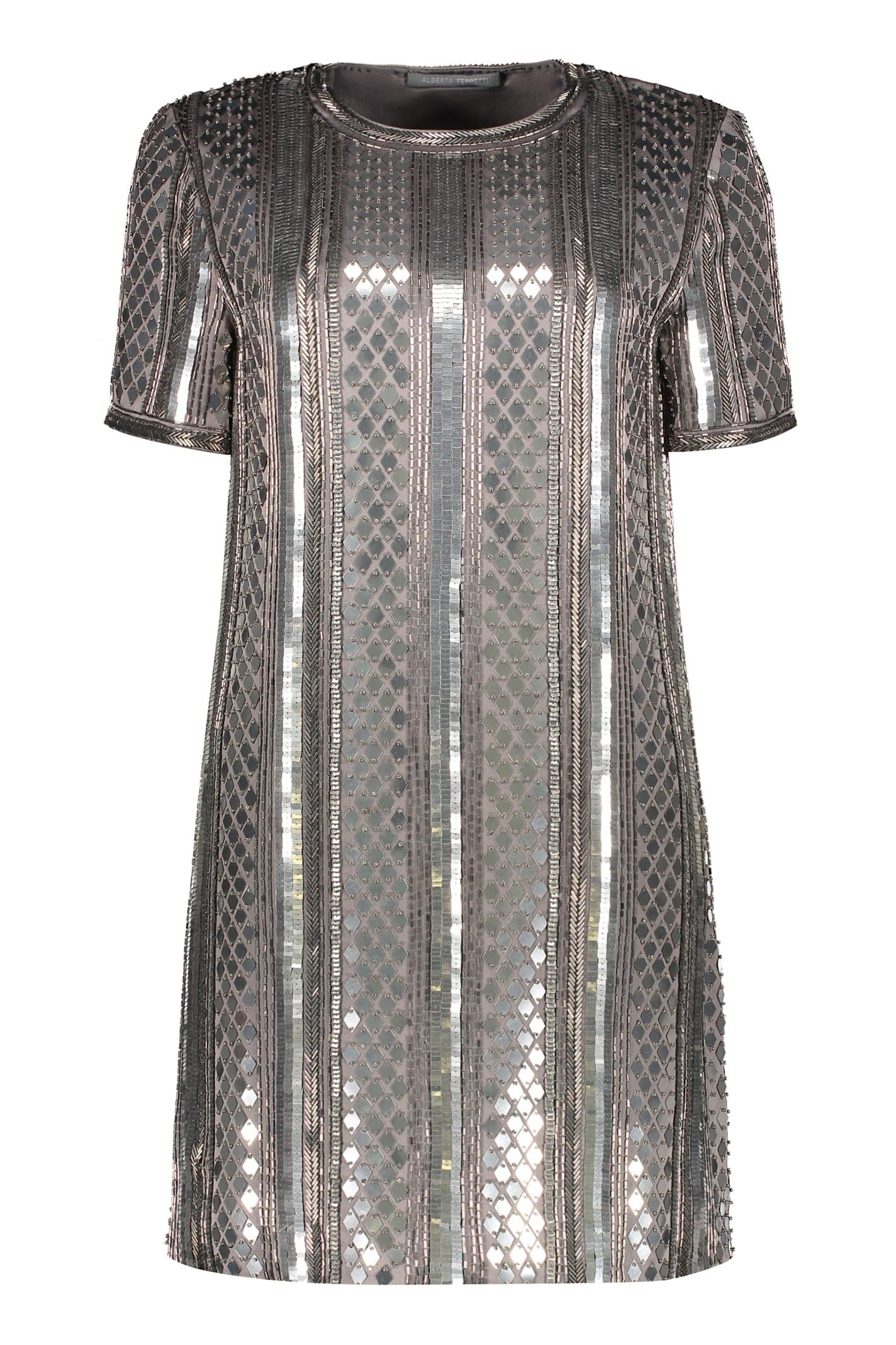 alberta ferretti sequin mini-dress