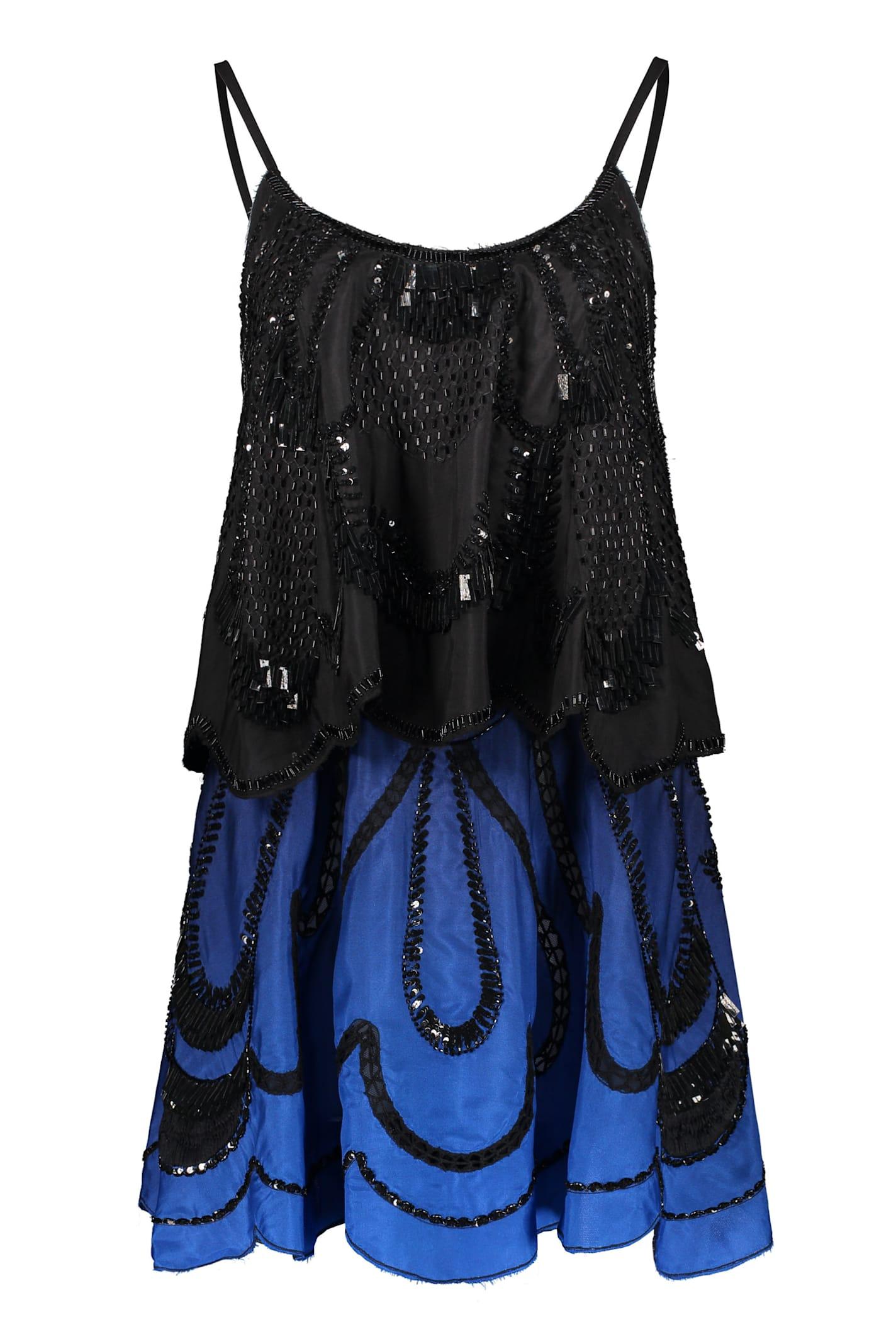alberta ferretti sequin mini-dress