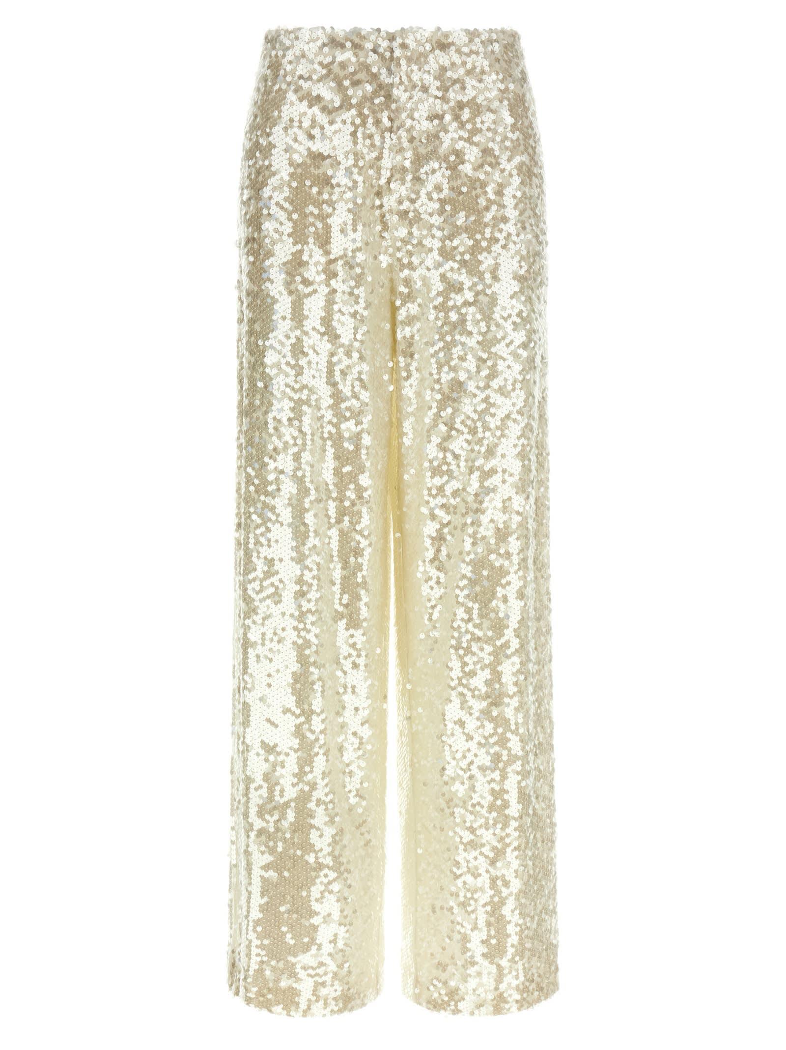 alberta ferretti sequin pants