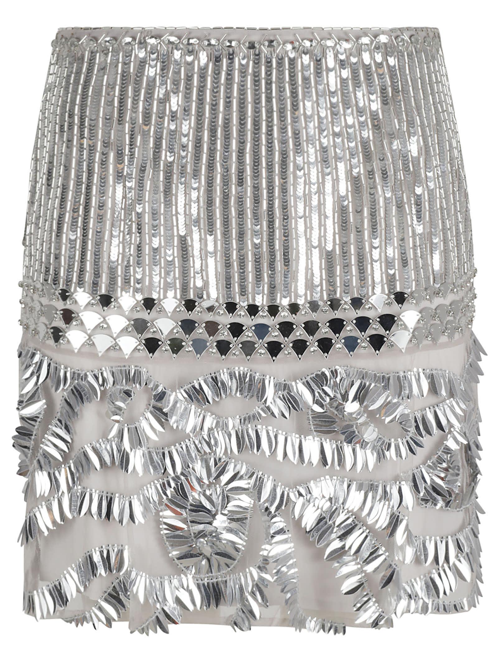 alberta ferretti sequined skirt