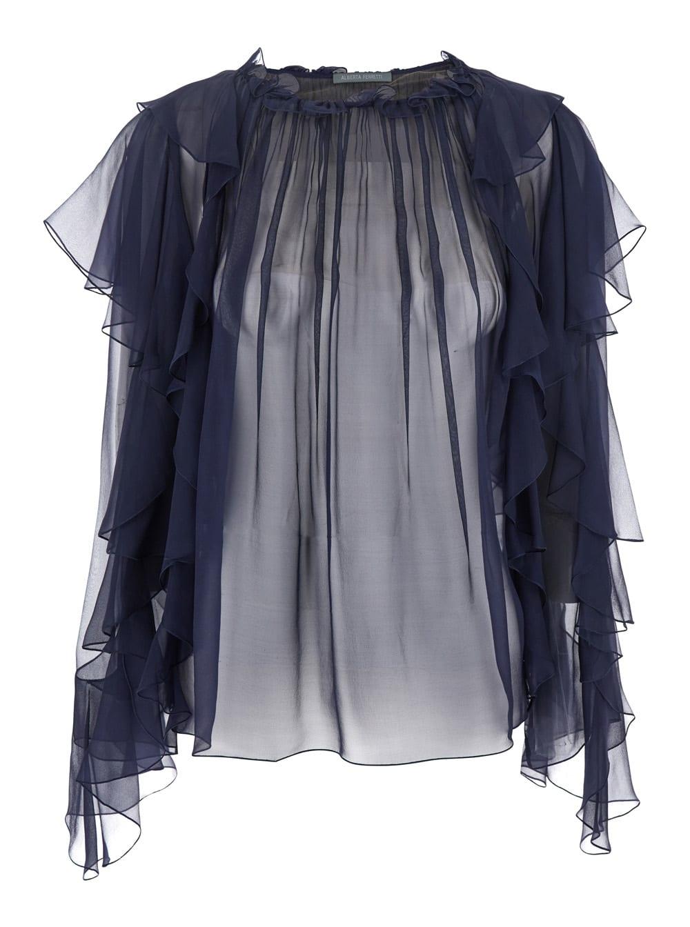 alberta ferretti shirt with ruffle detail