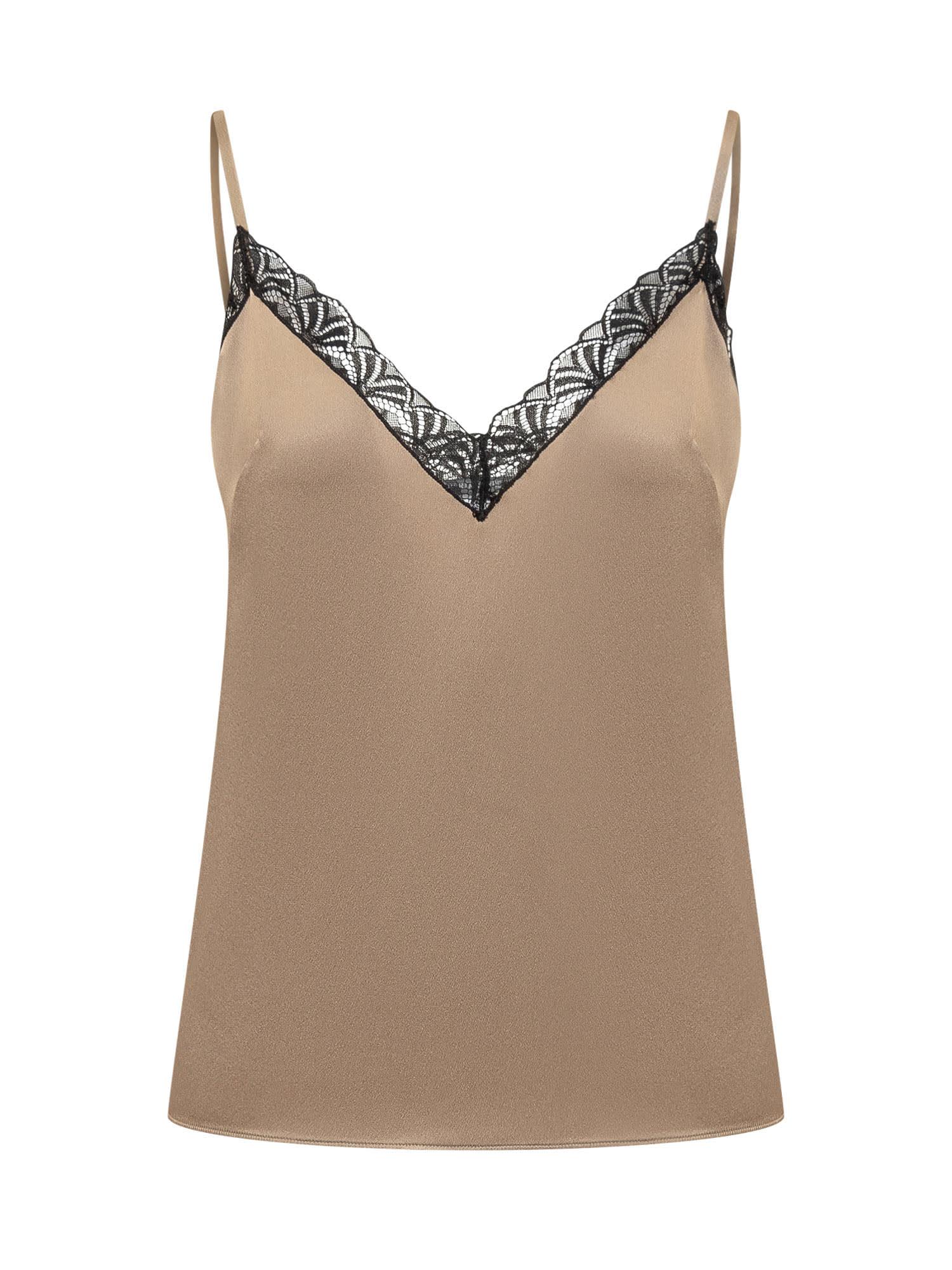 alberta ferretti silk satin top