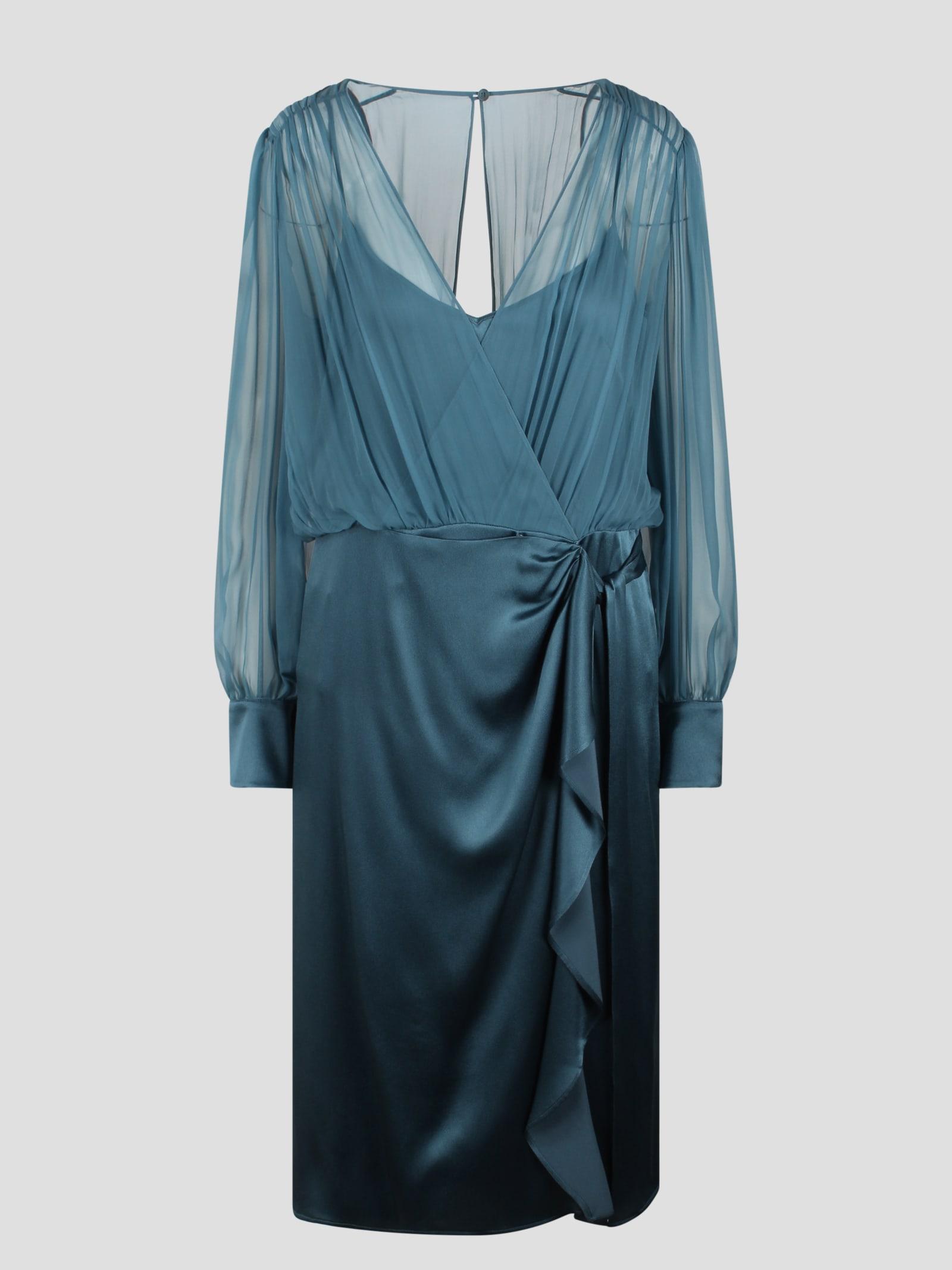 alberta ferretti silk wrap dress