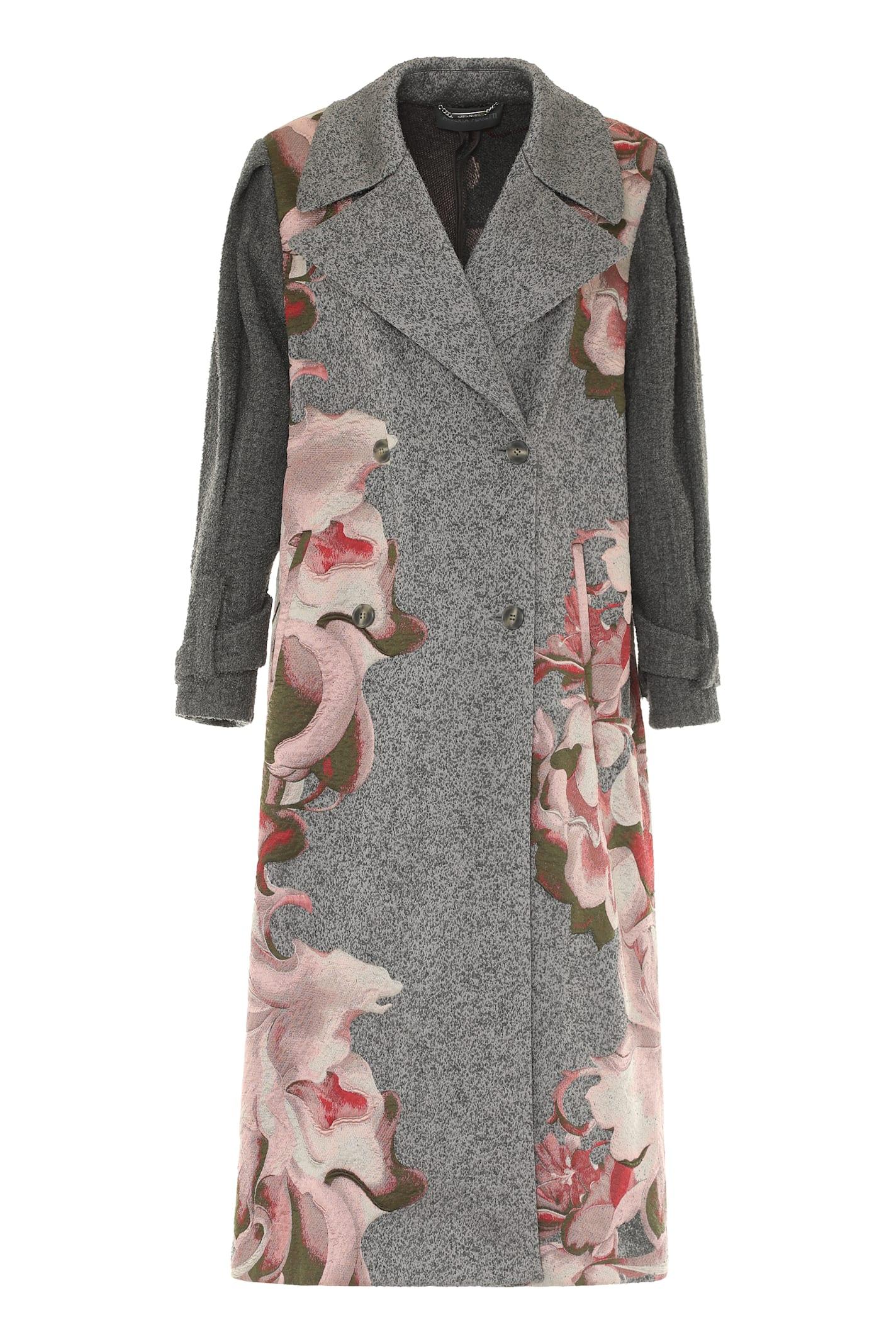 alberta ferretti single-breasted long coat