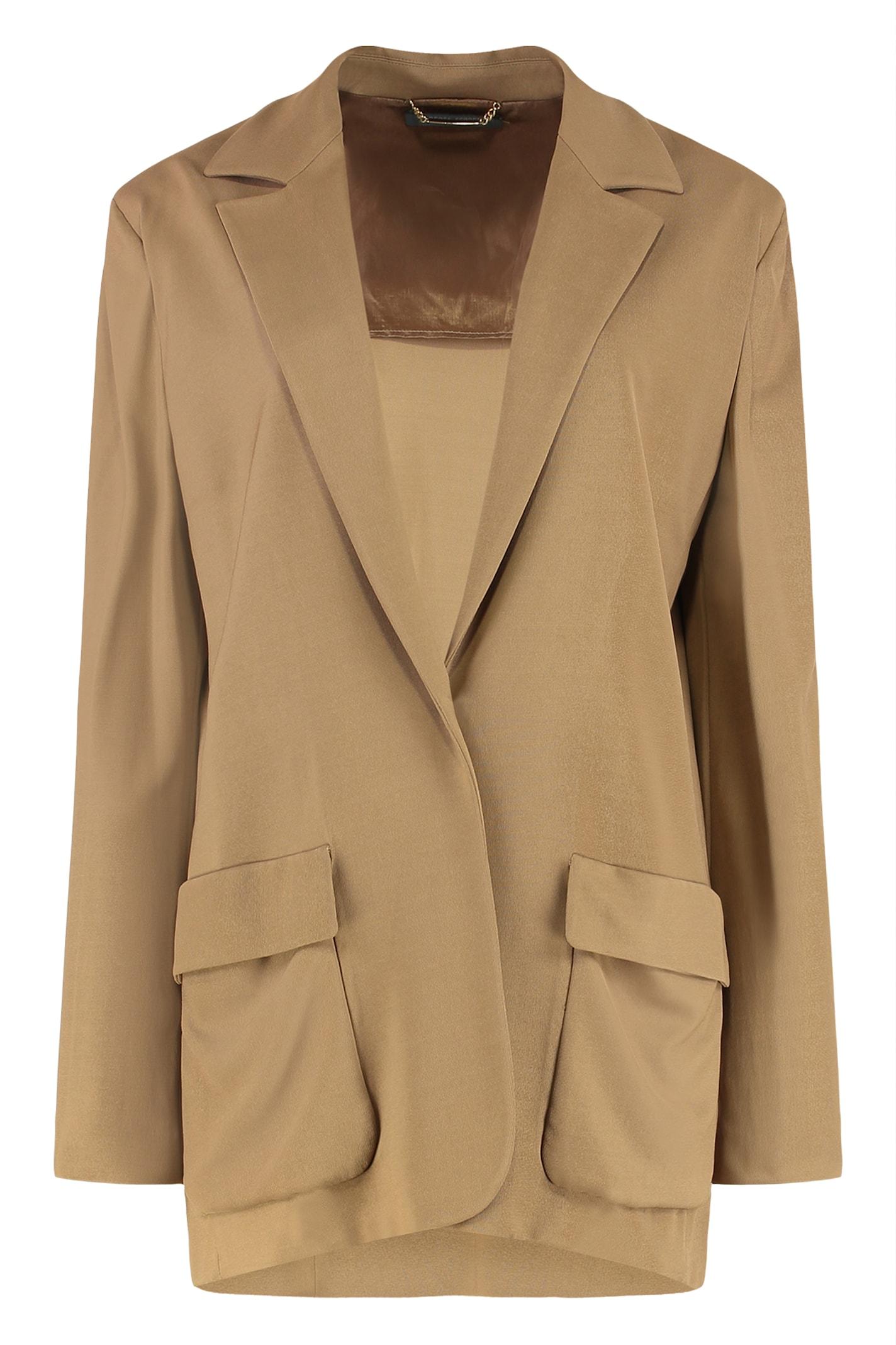 alberta ferretti single-button blazer