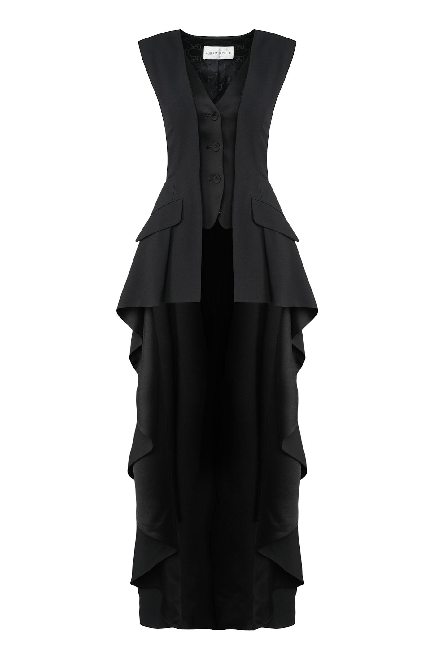 alberta ferretti three-button single-breasted gilet