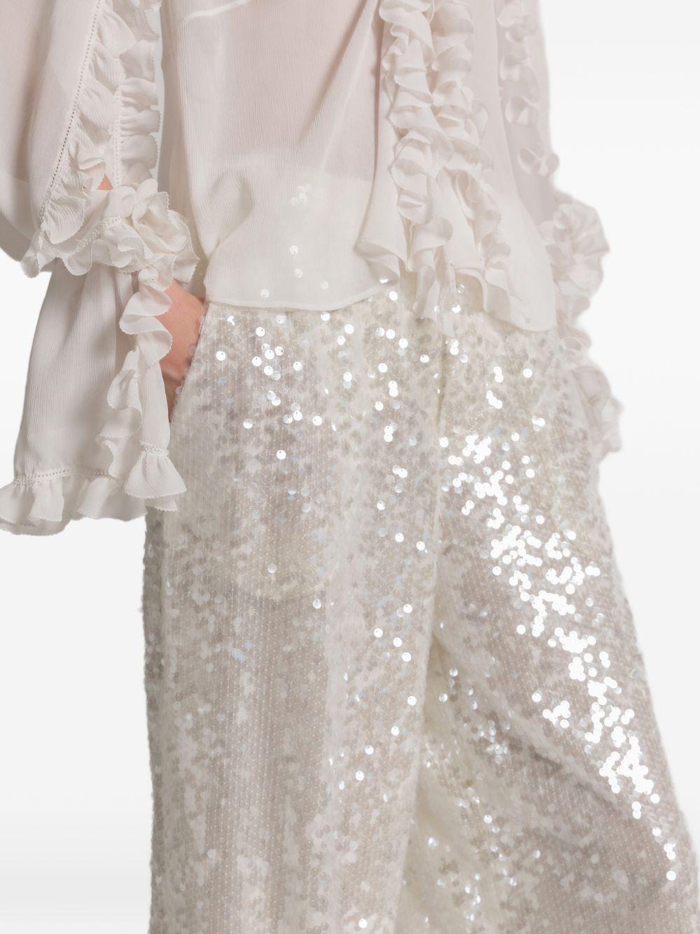 alberta ferretti trousers avorio - women