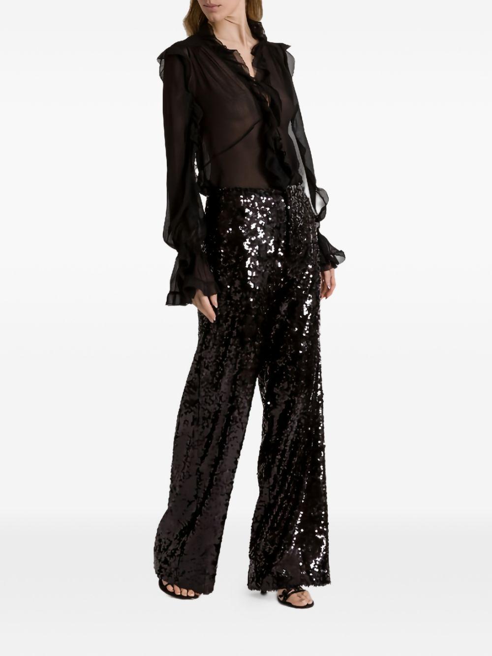 alberta ferretti trousers black - women