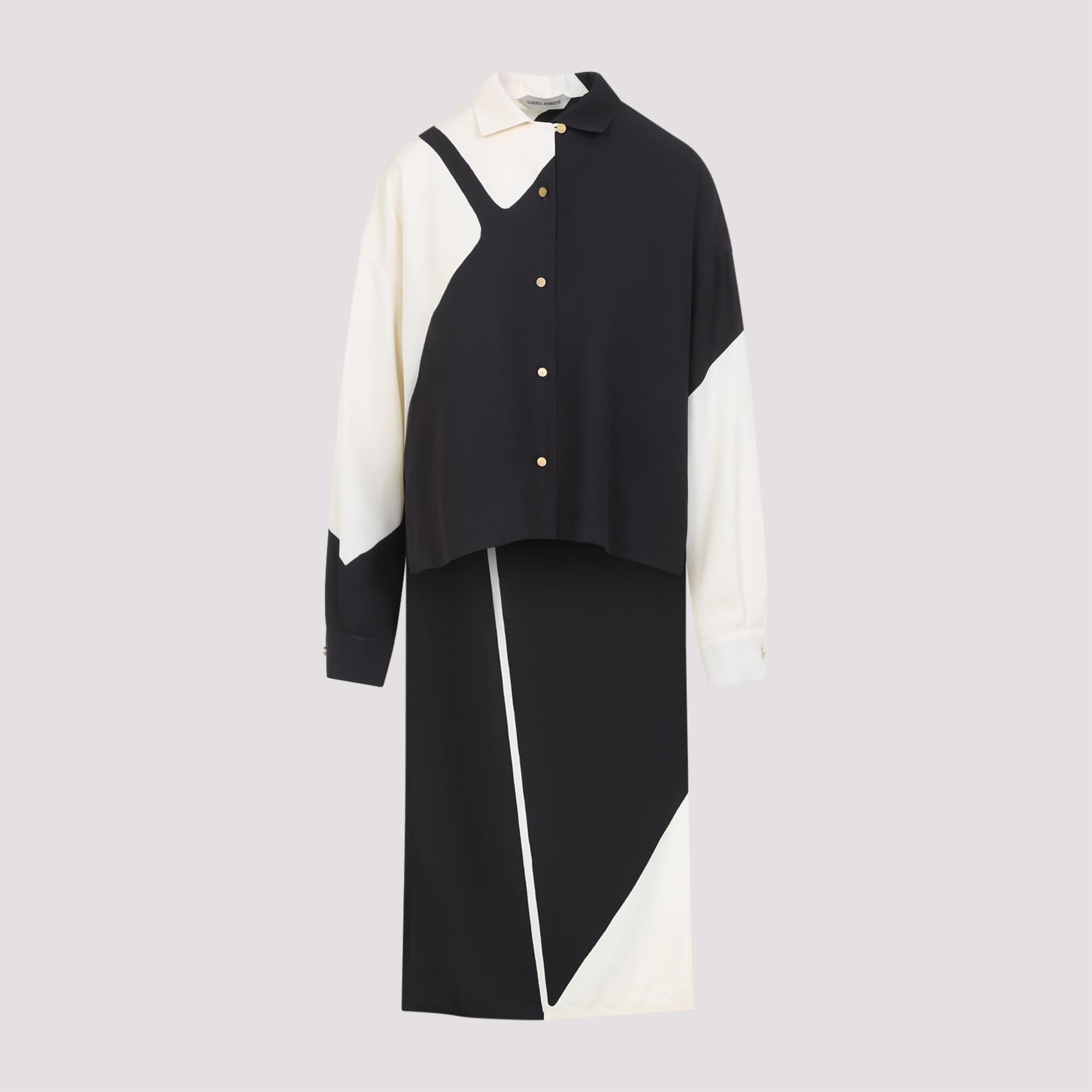alberta ferretti twill shirt black viscose - women