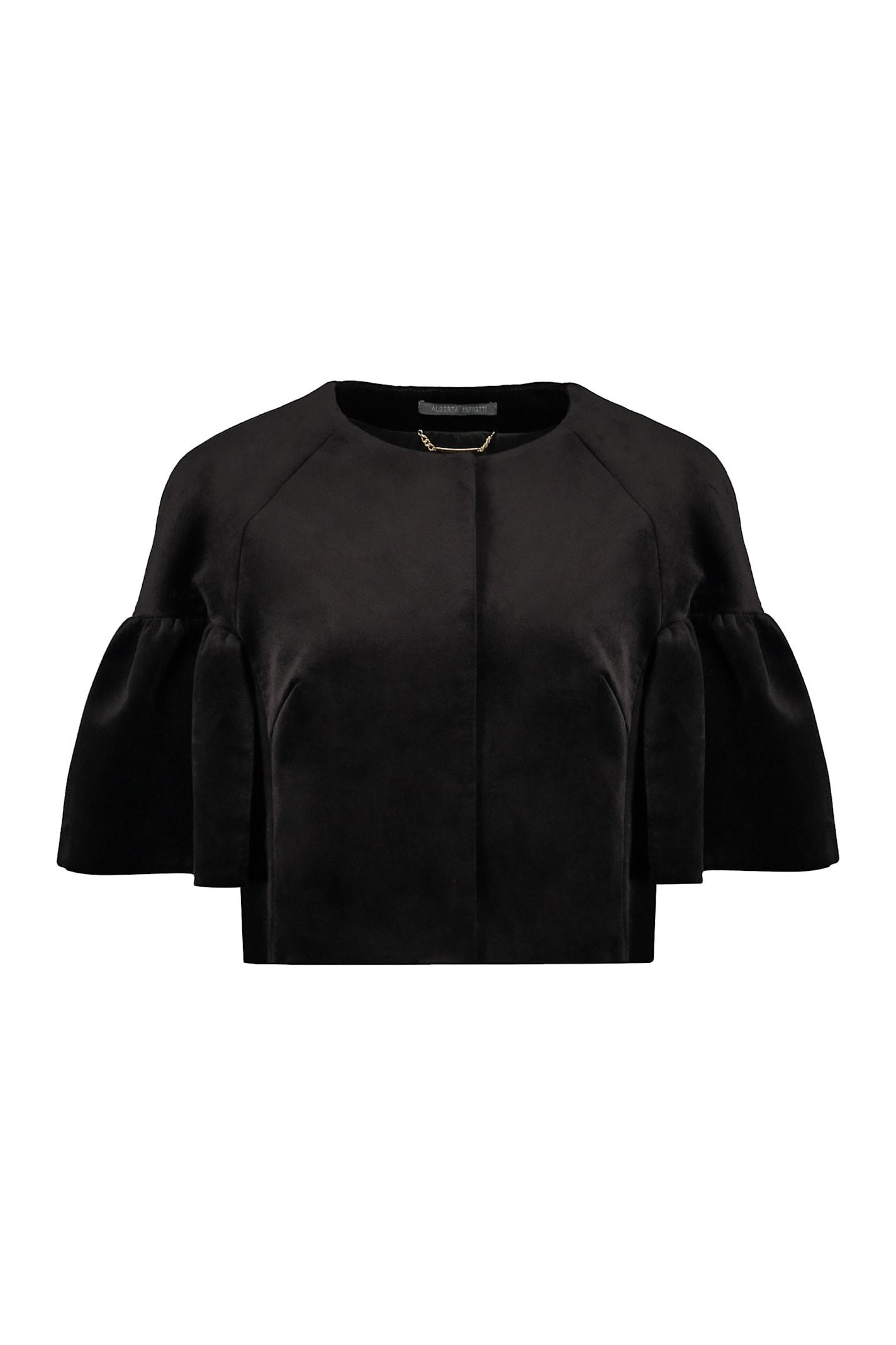 alberta ferretti velvet jacket