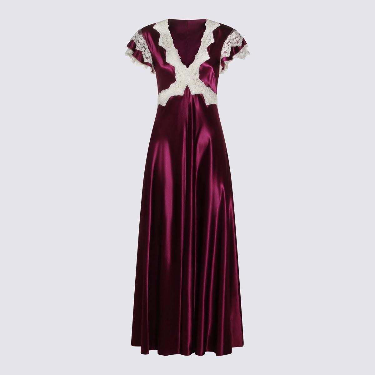 alberta ferretti violet dress