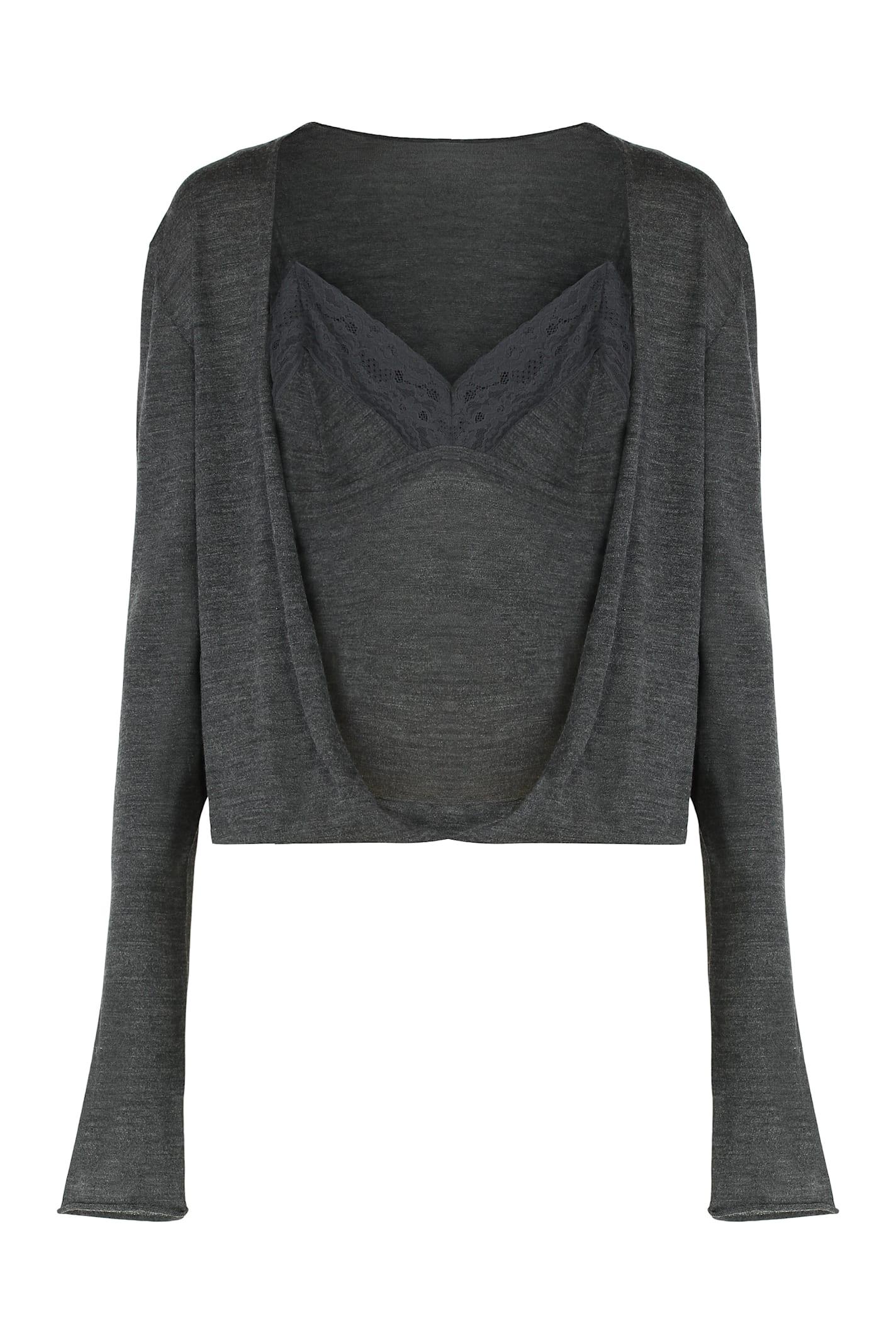 alberta ferretti virgin wool sweater
