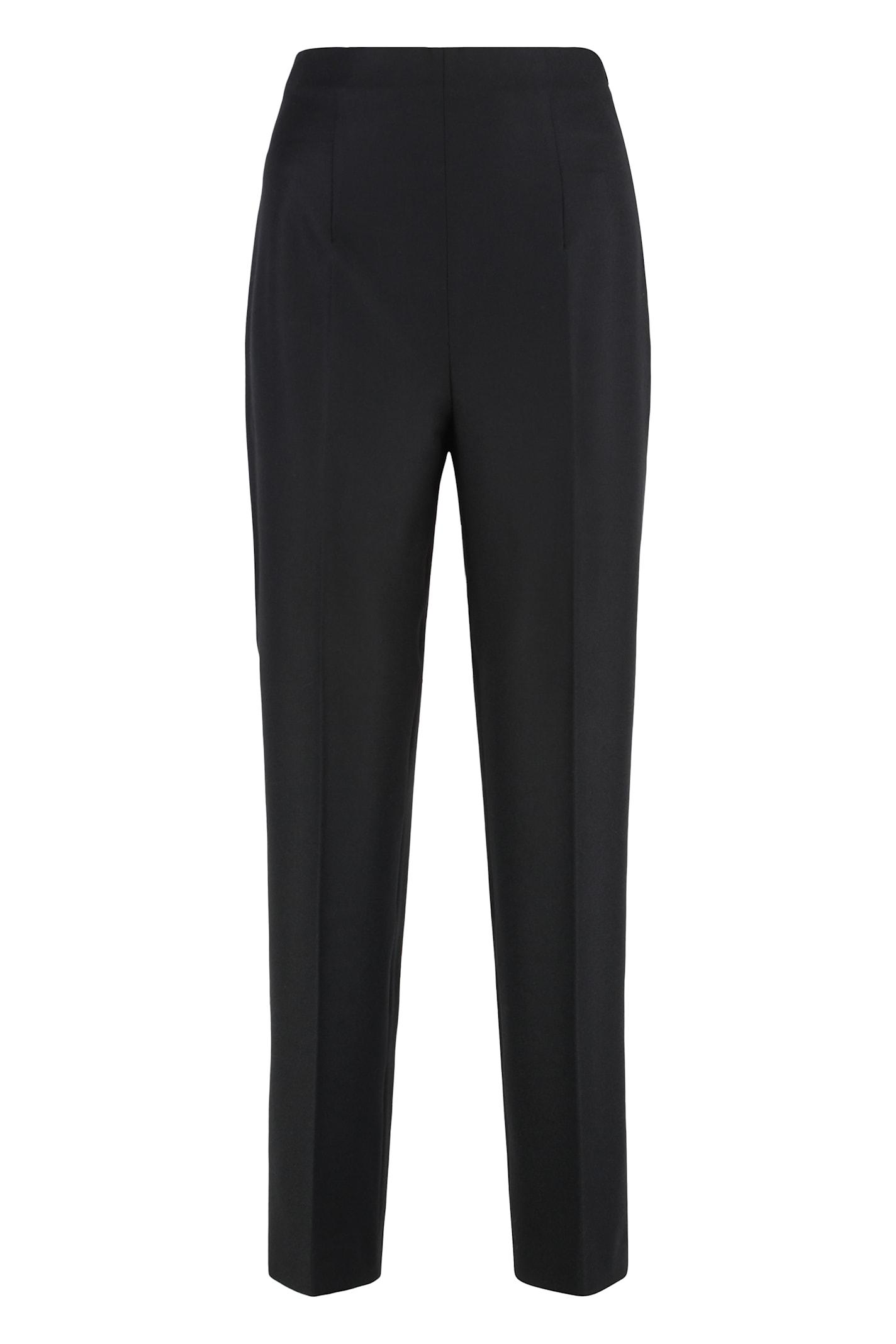 alberta ferretti virgin wool trousers