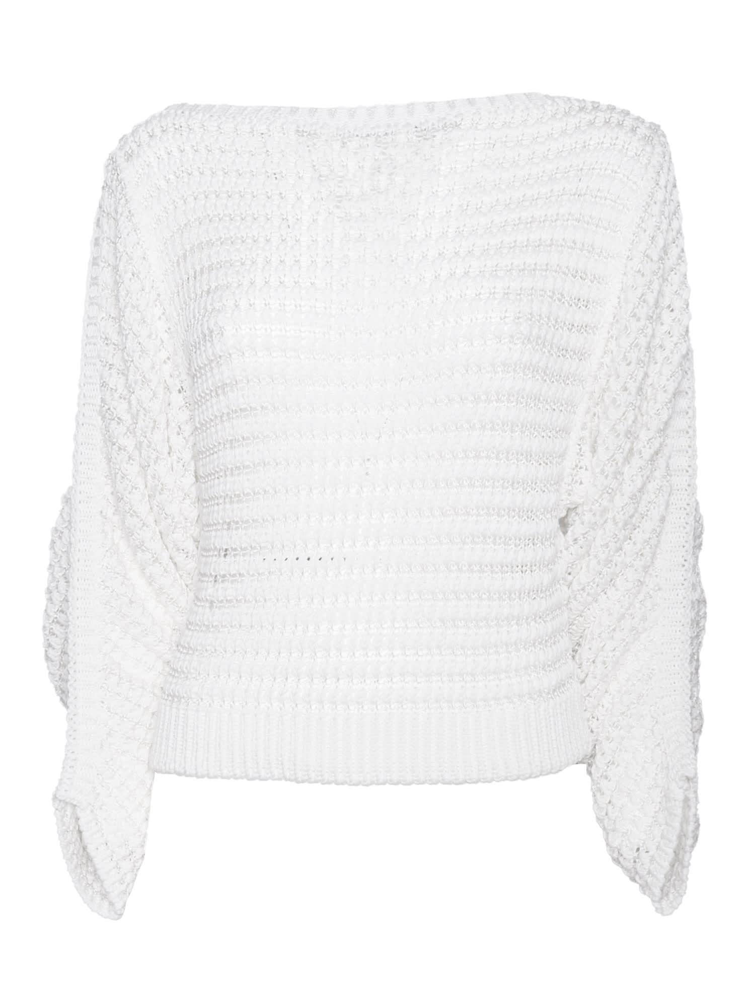 alberta ferretti white sweater