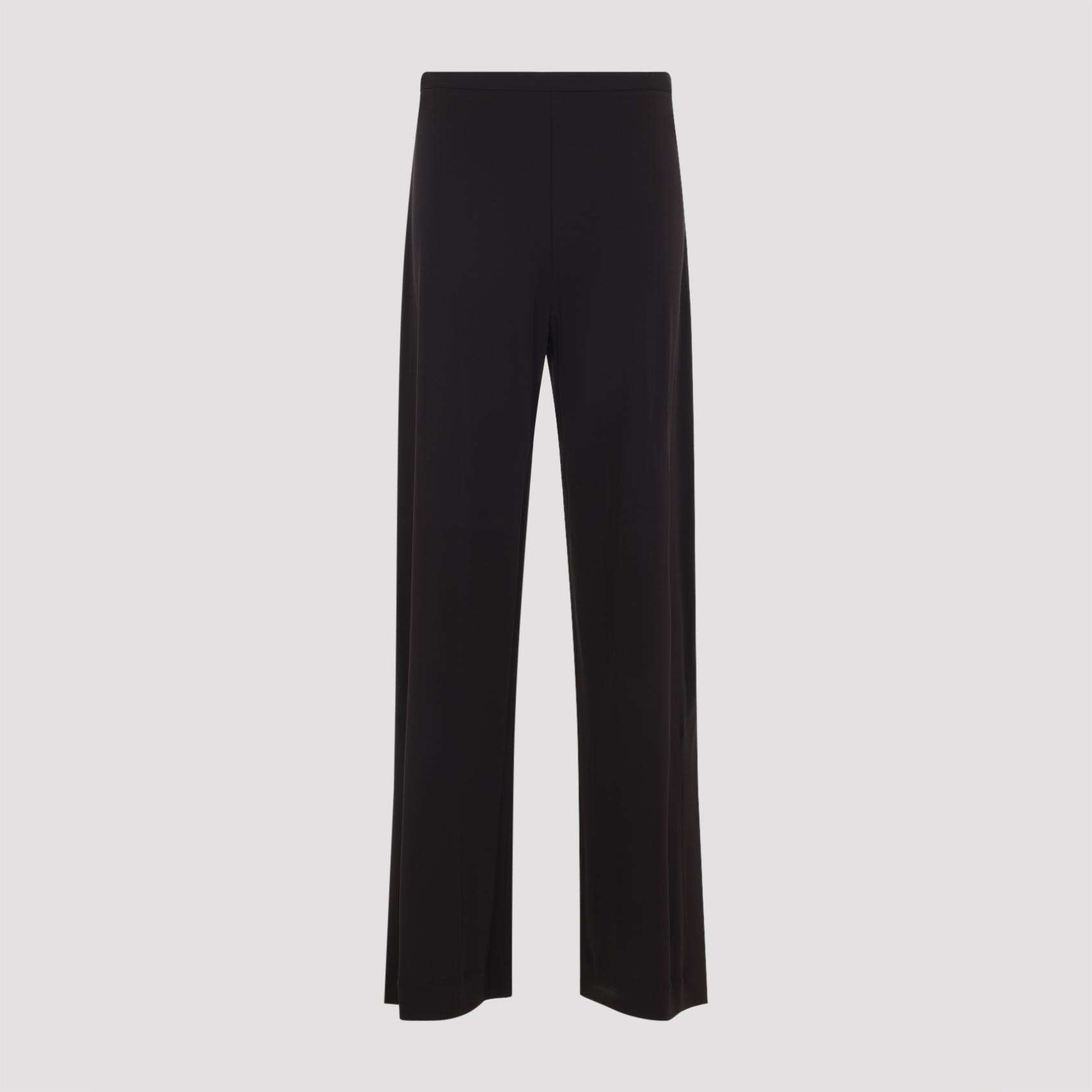 alberta ferretti wide leg pants brown viscose - women