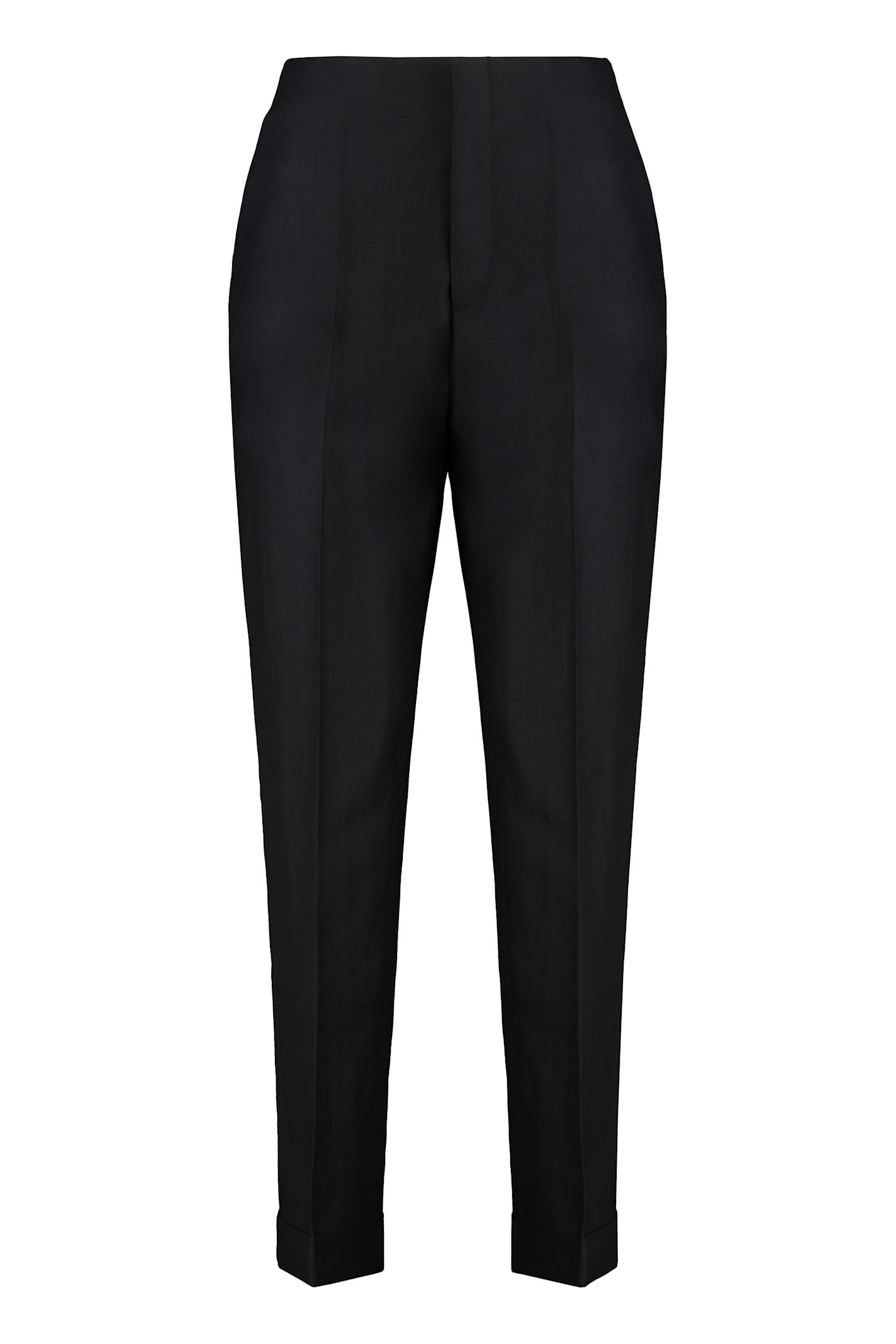 alberta ferretti wool and silk pants