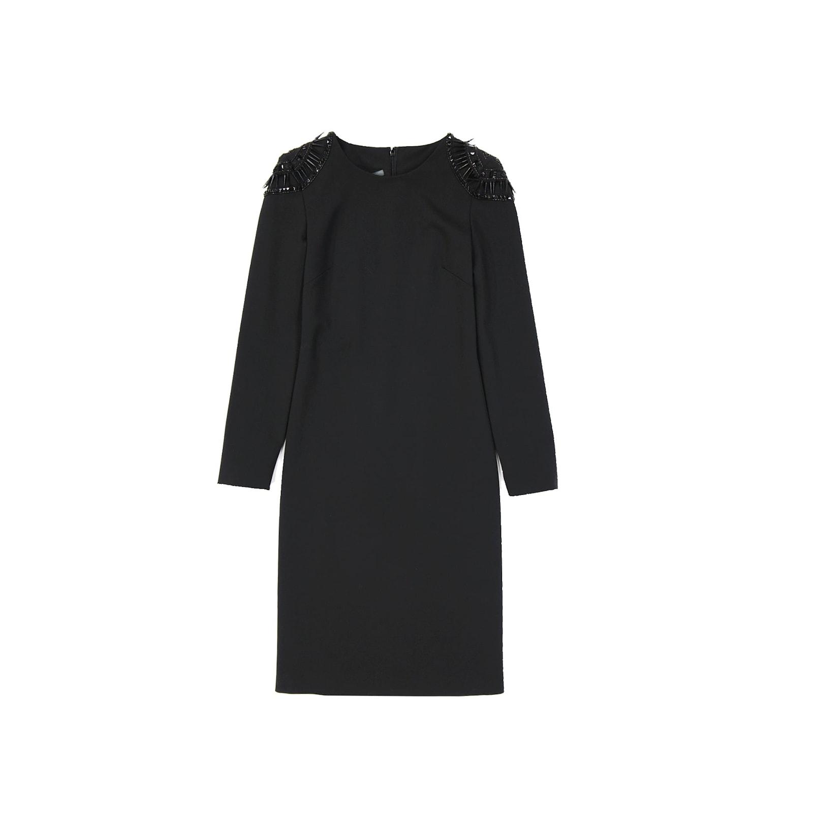 alberta ferretti wool blend dress