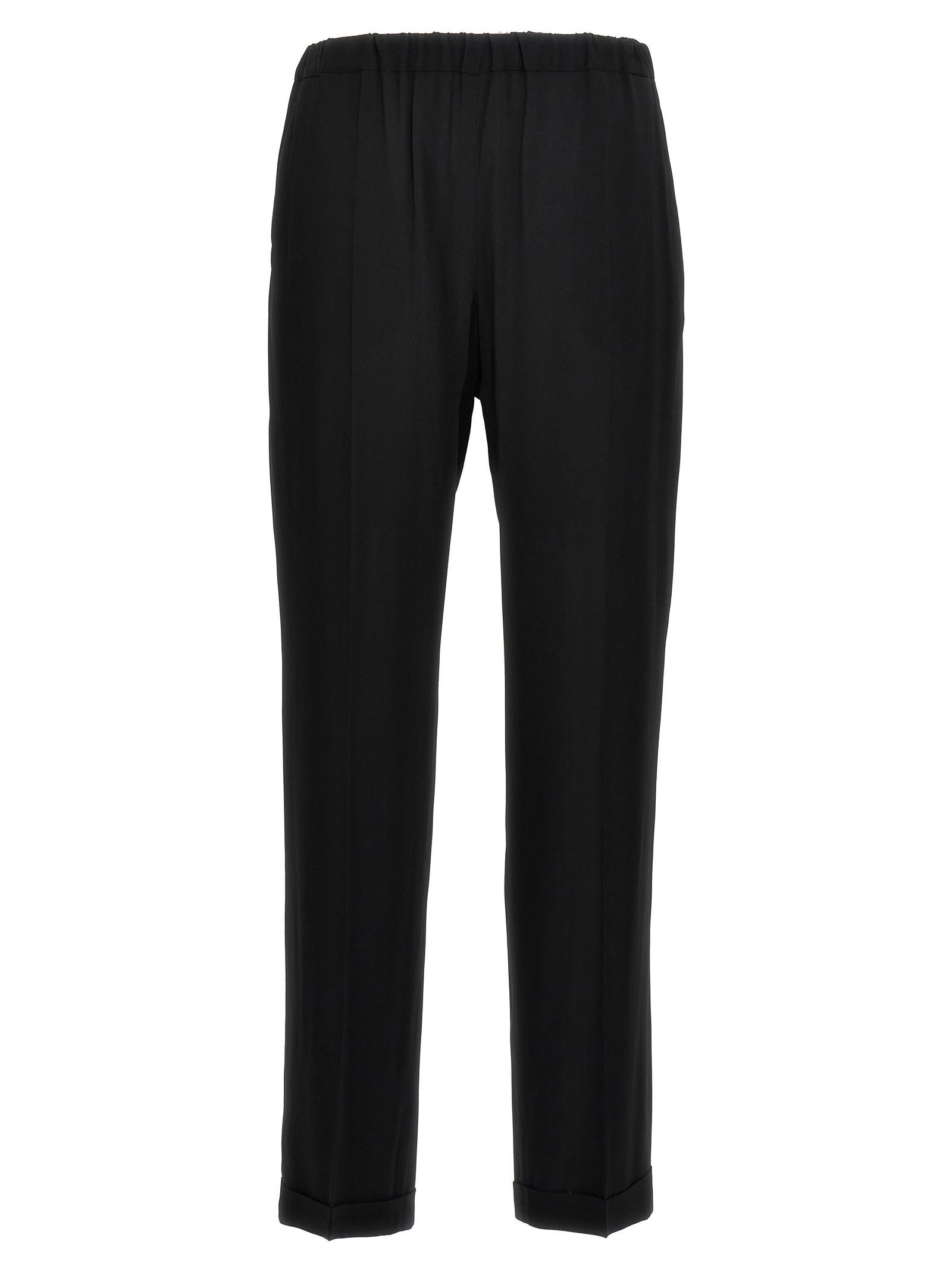 alberto biani crepe georgette pants