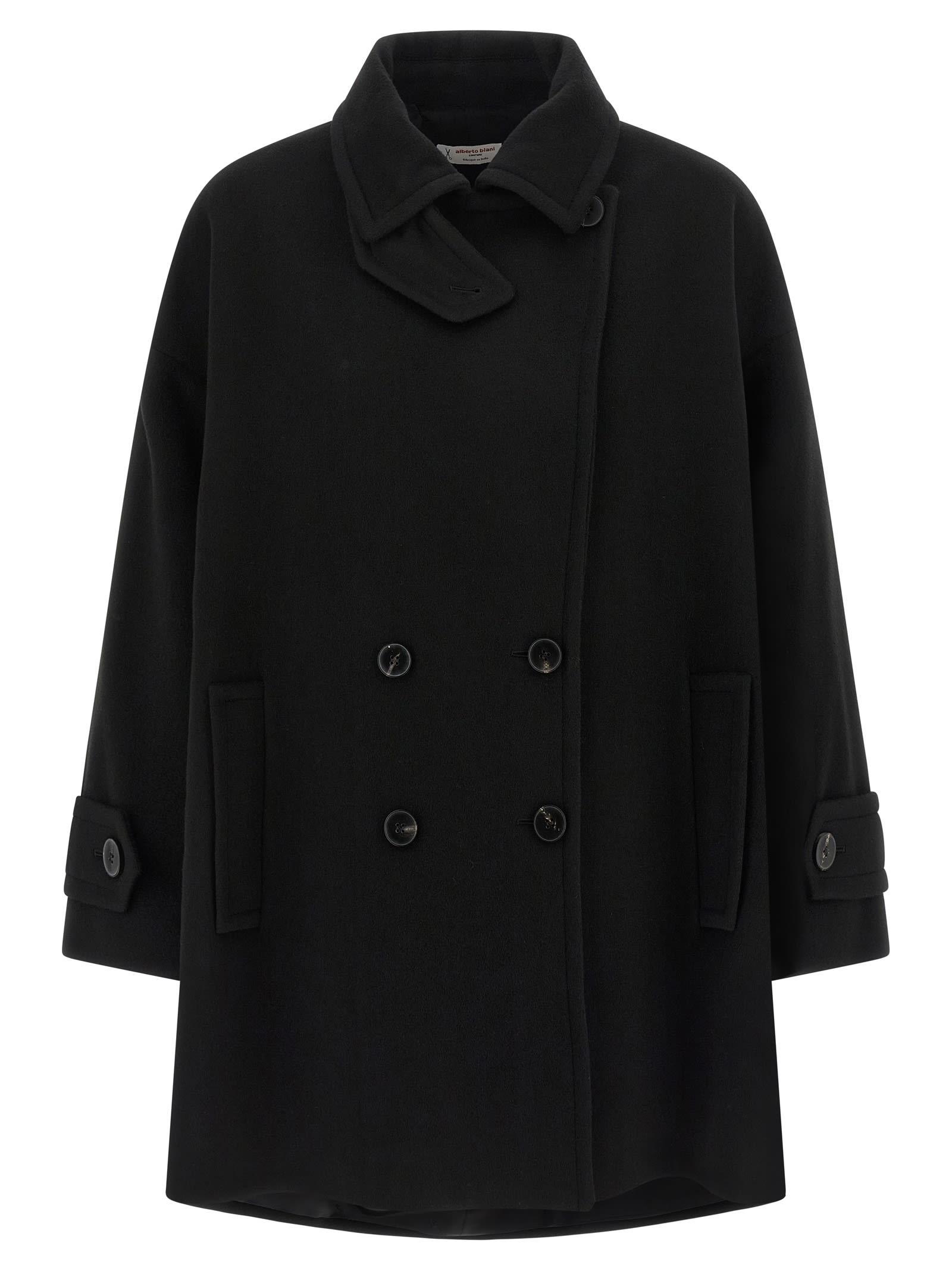 alberto biani double-breasted caban