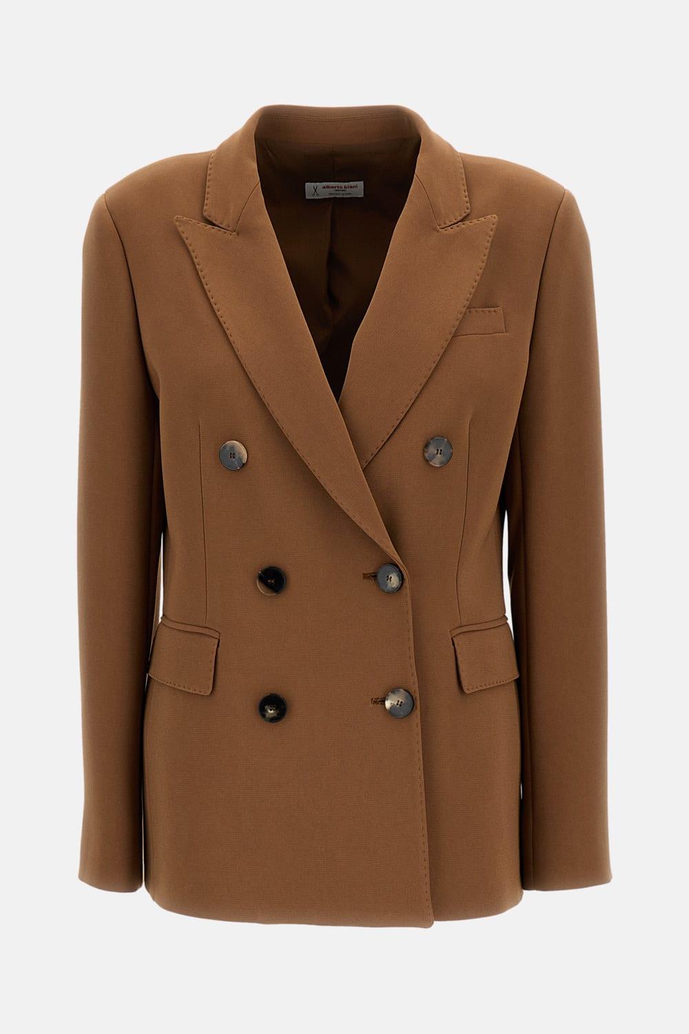 alberto biani double-breasted cady jacket