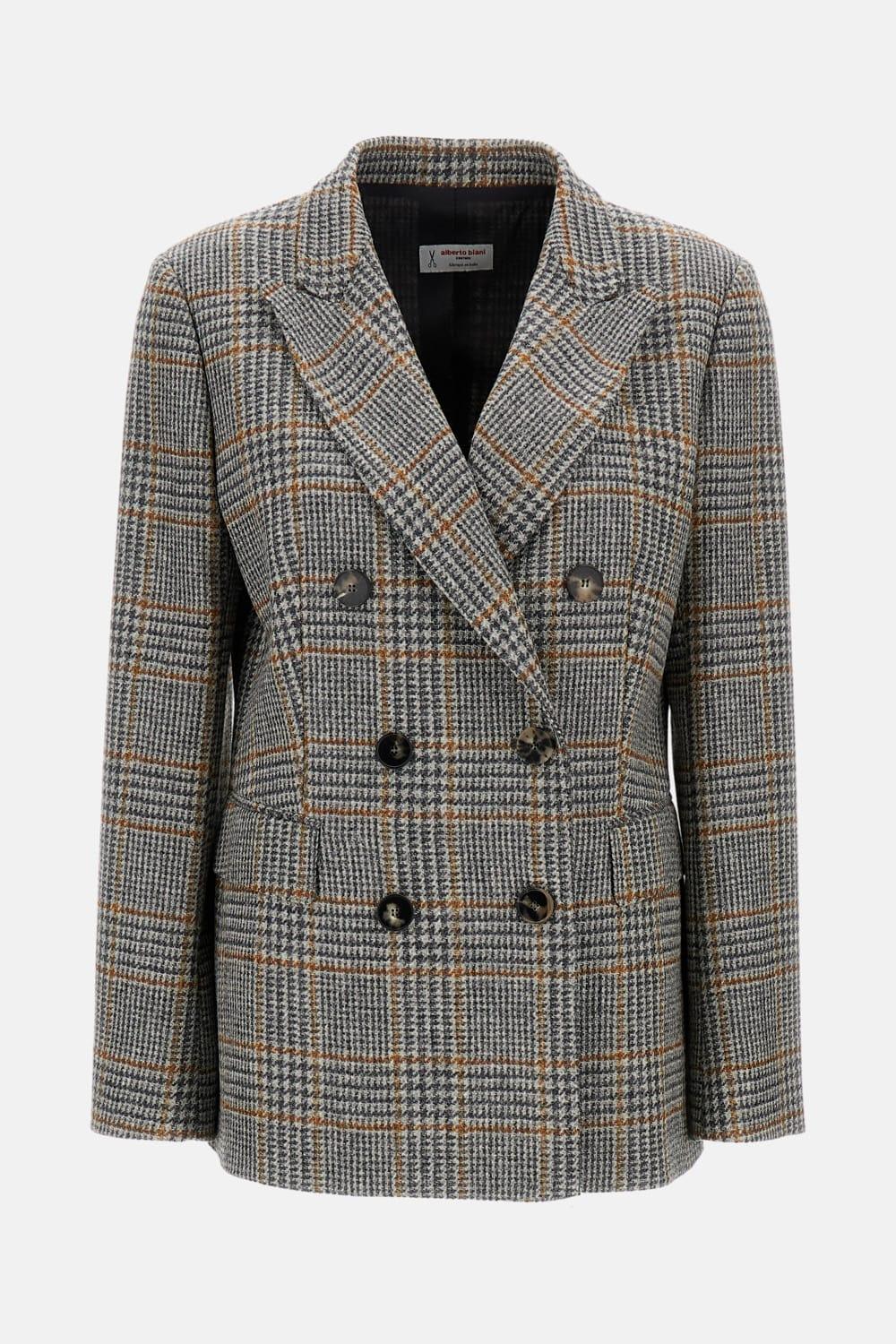 alberto biani double-breasted wales jacket