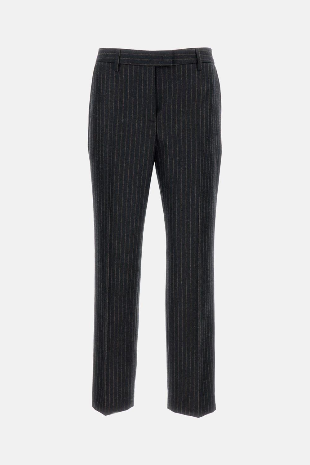 alberto biani franca pinstriped trousers