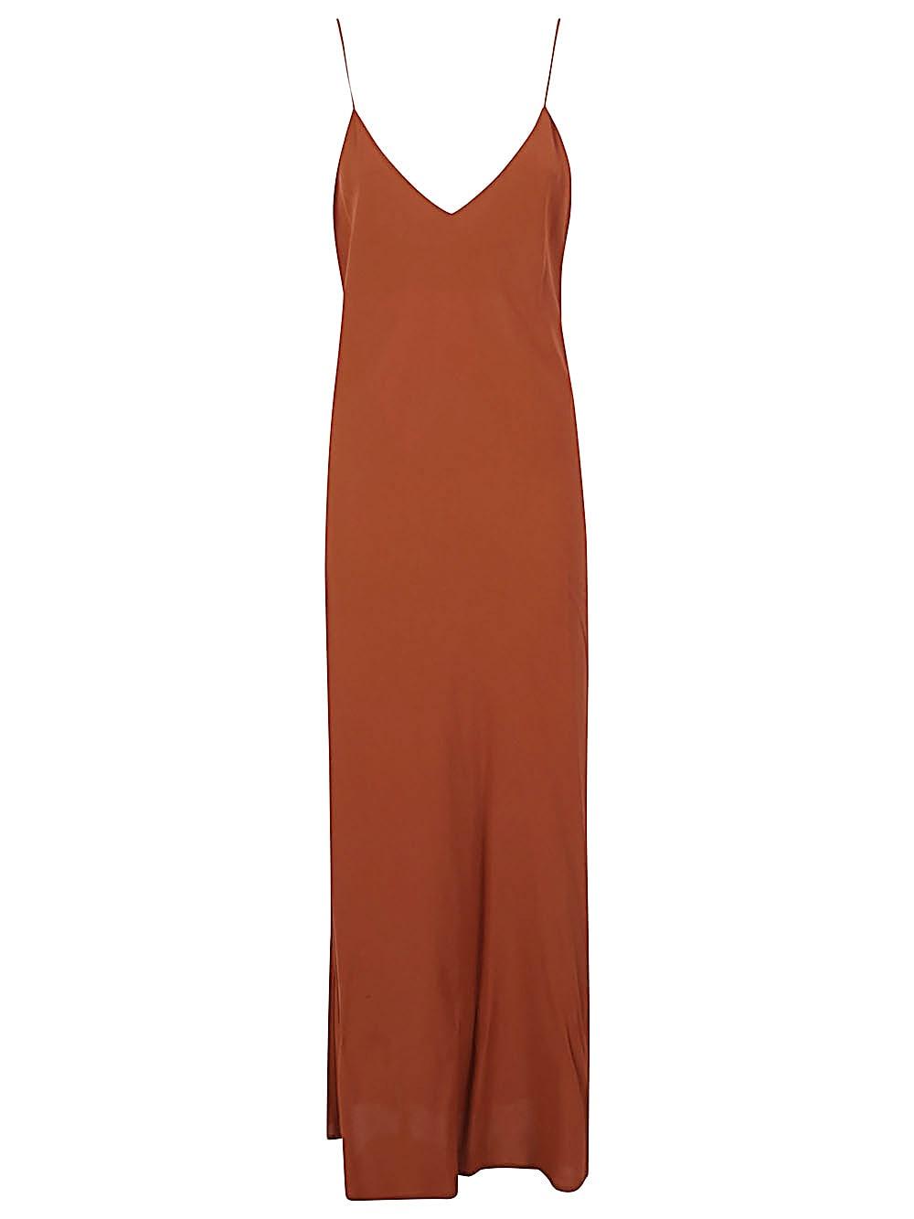 alberto biani georgette long slip dress