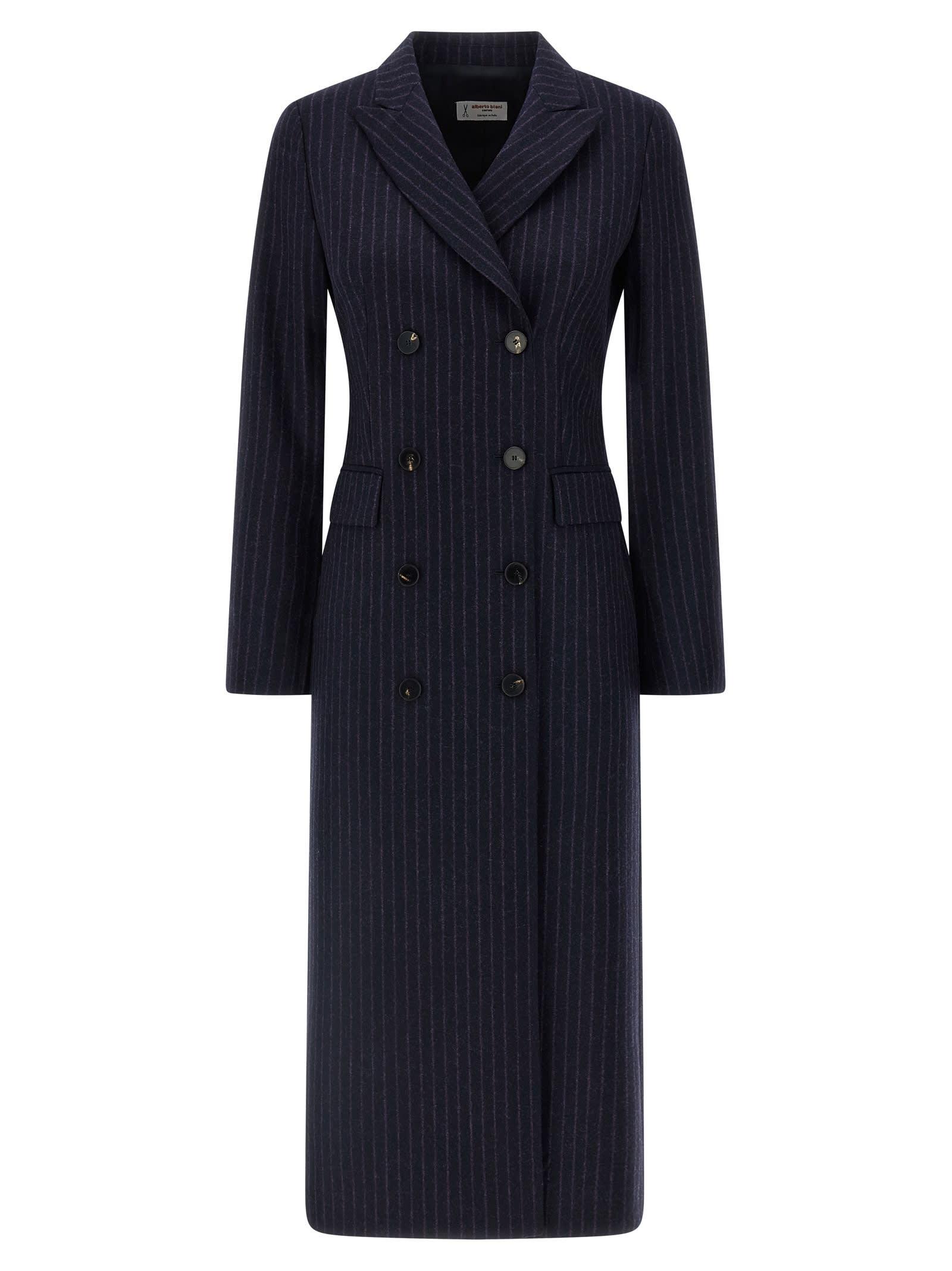 alberto biani pinstripe coat
