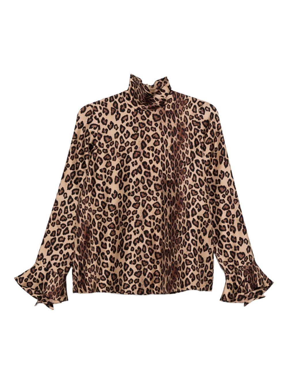 alberto biani printed silk blouse