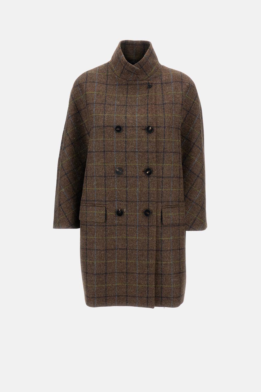 alberto biani shetland wool coat