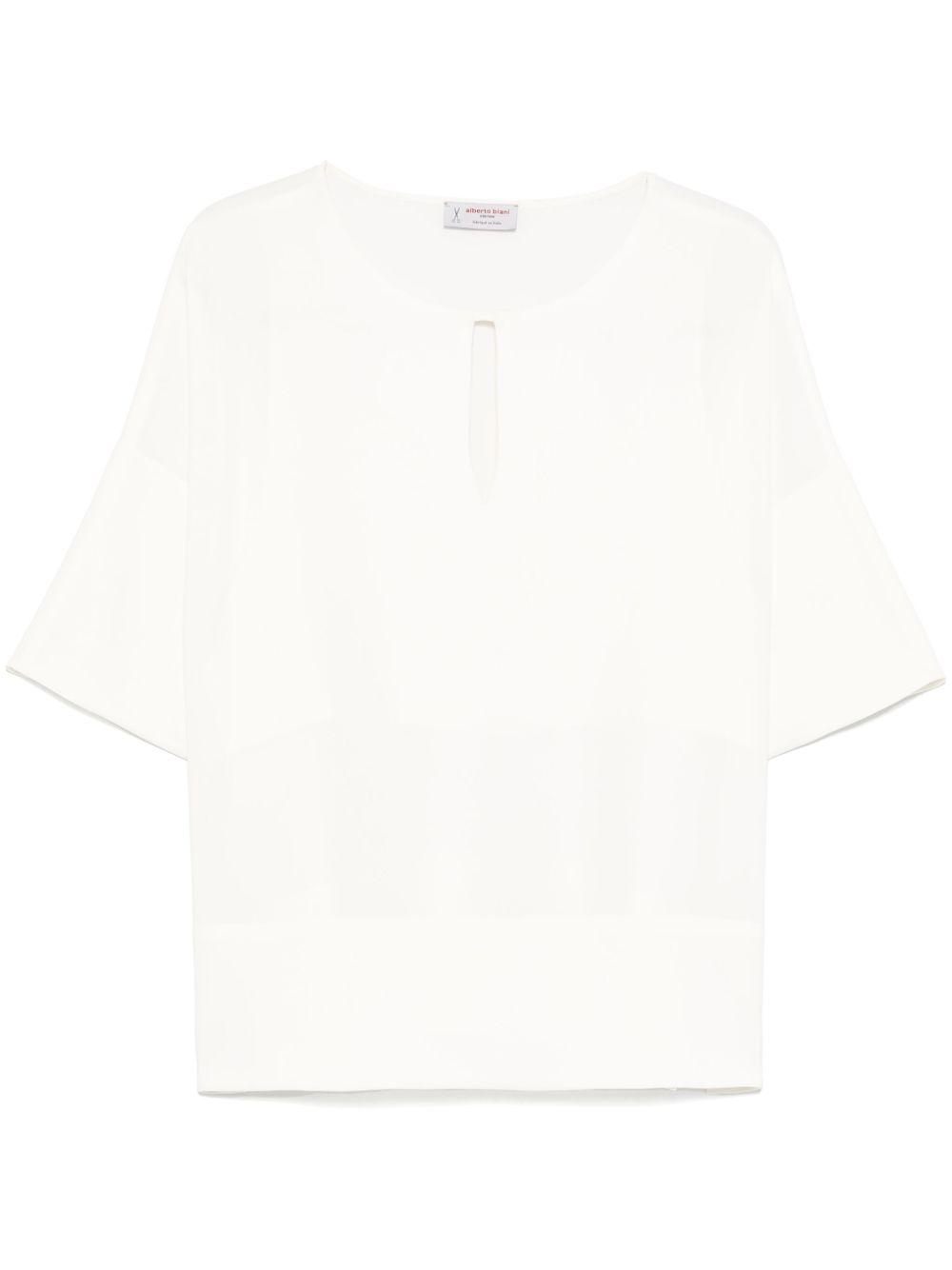 alberto biani shirts ivory triacetate polyester - women