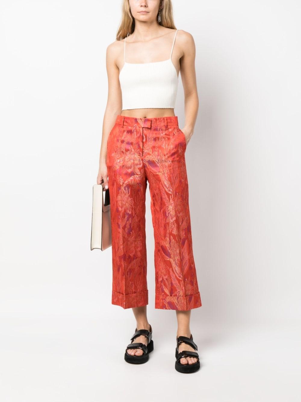 alberto biani trousers red outer: viscose - women